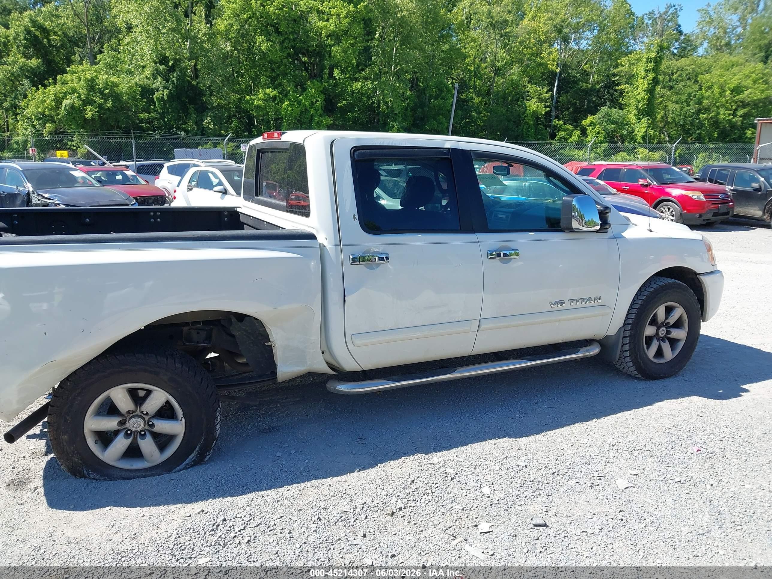 2011 Nissan Titan Sv White vin: 1N6BA0EC0BN303047