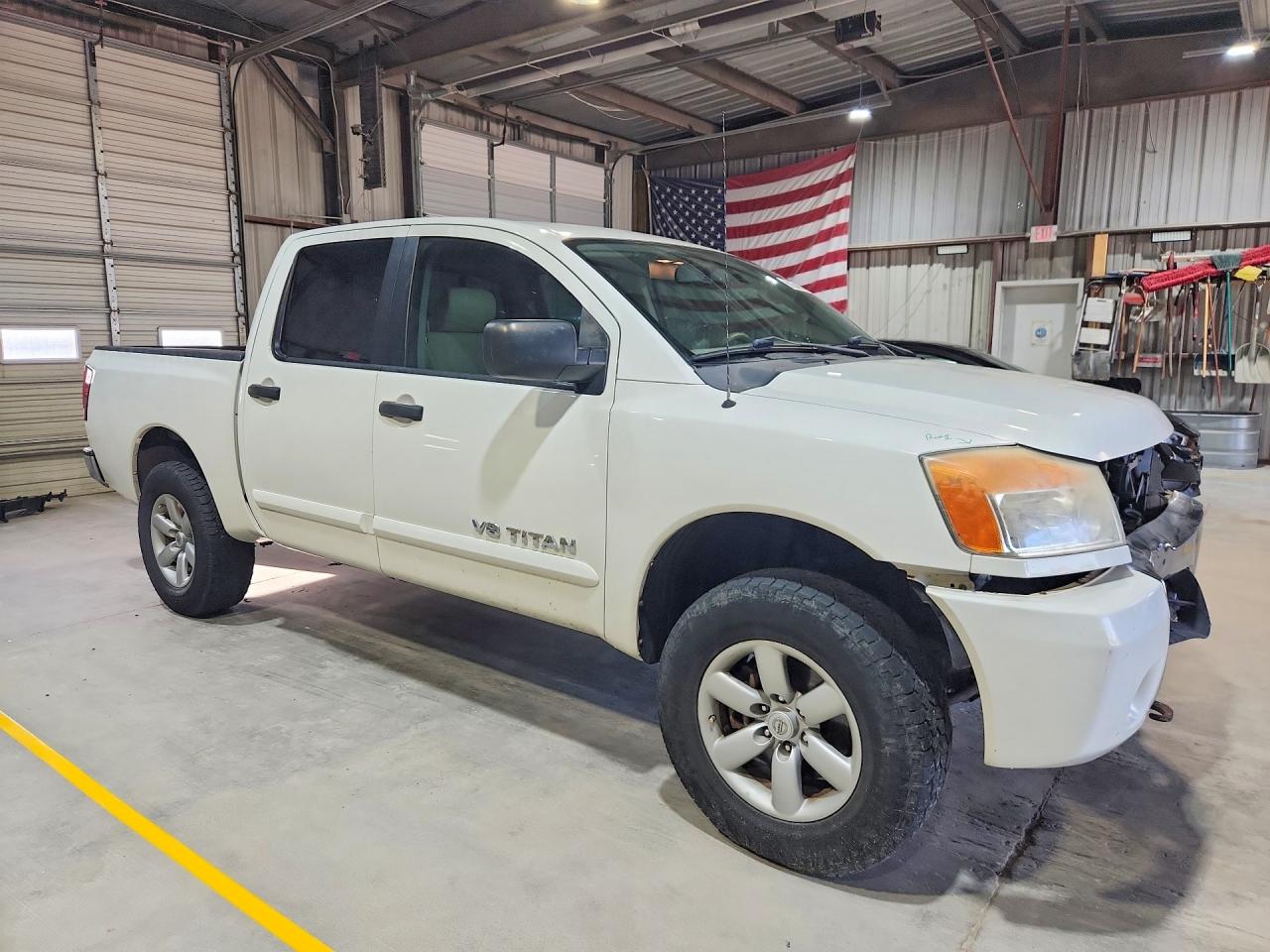 2010 Nissan Titan Se White vin: 1N6BA0EC1AN321457