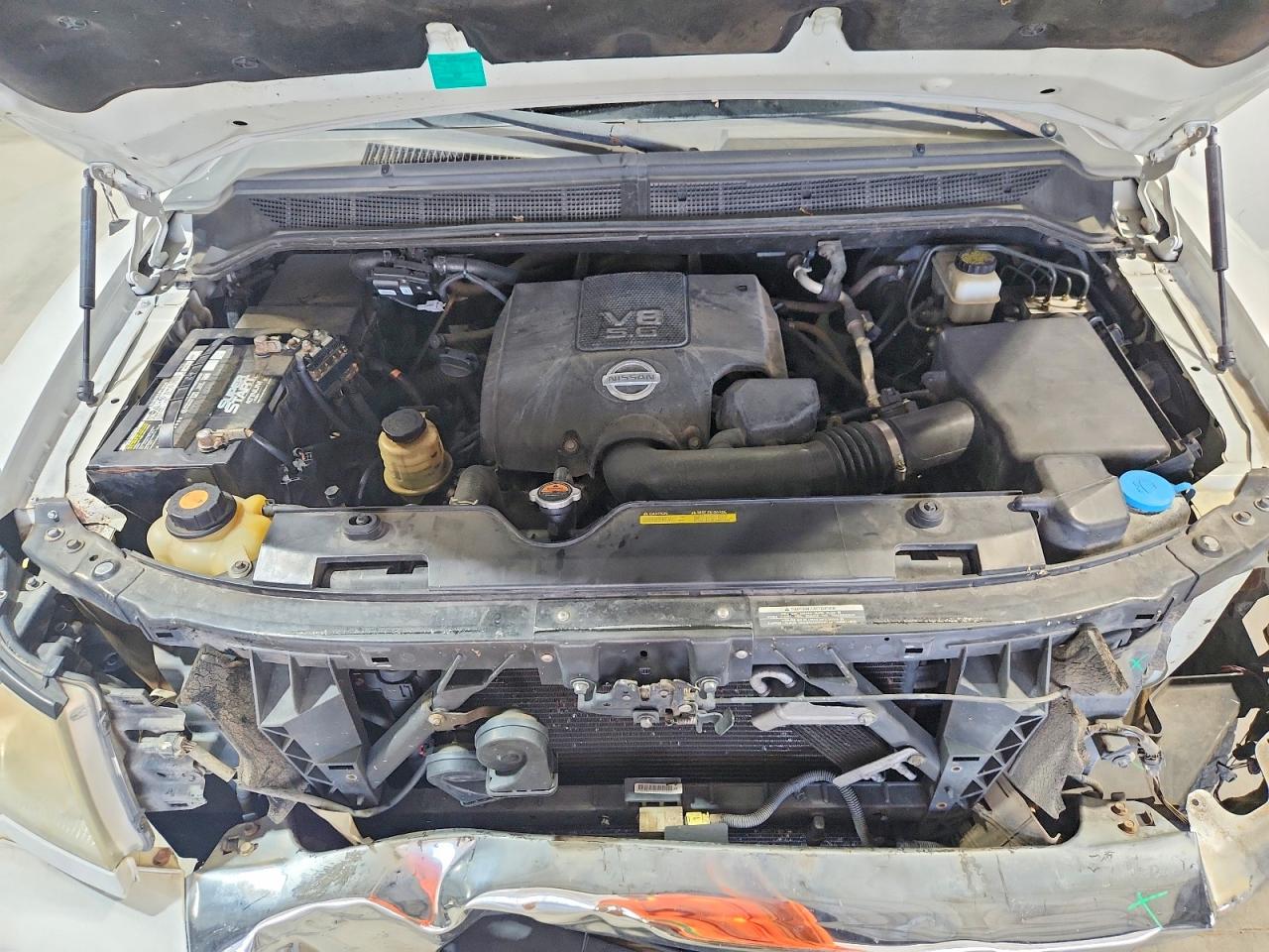 2010 Nissan Titan Se White vin: 1N6BA0EC1AN321457