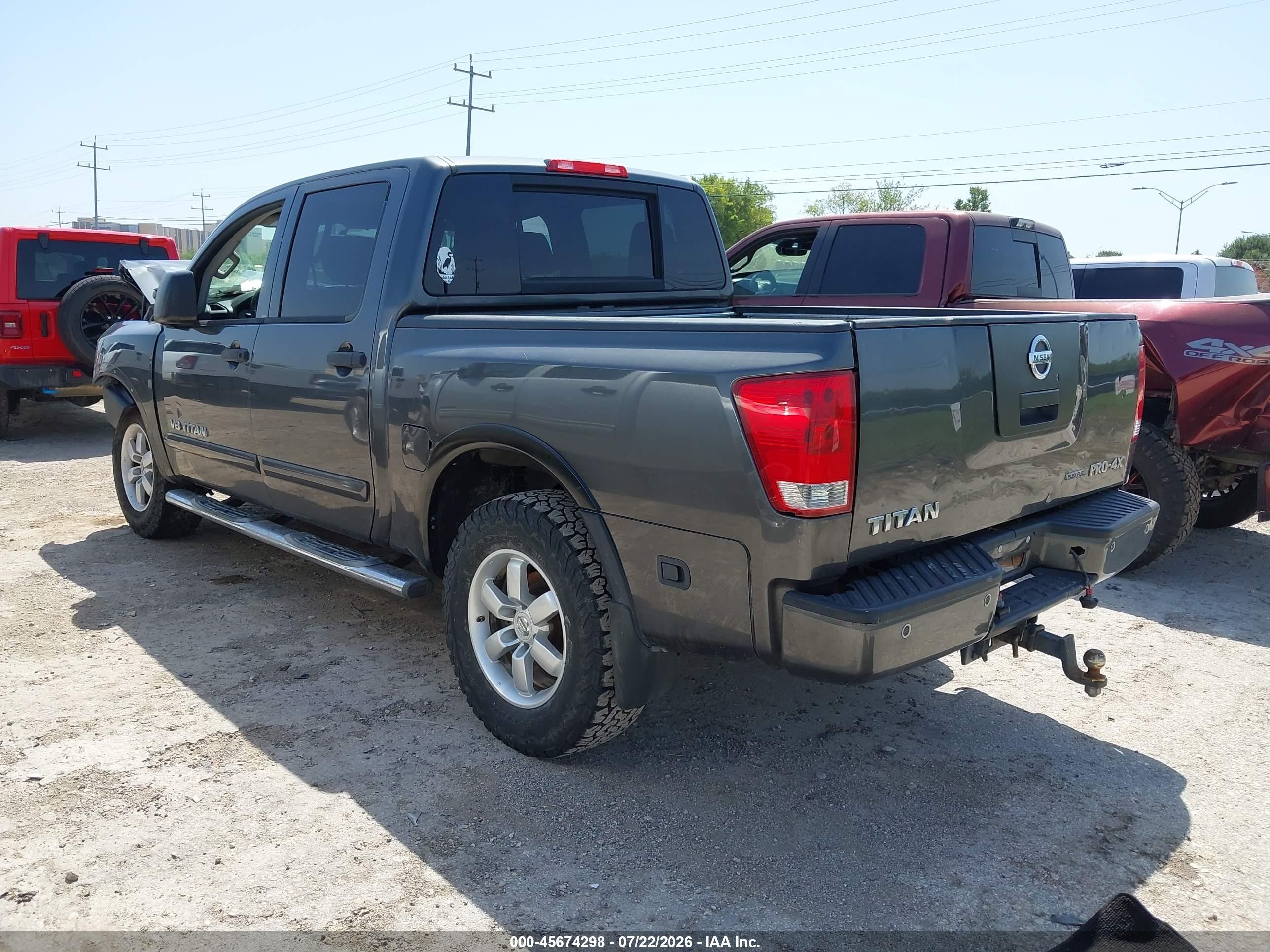 2012 Nissan Titan Pro-4x Gray vin: 1N6BA0EC1CN331036