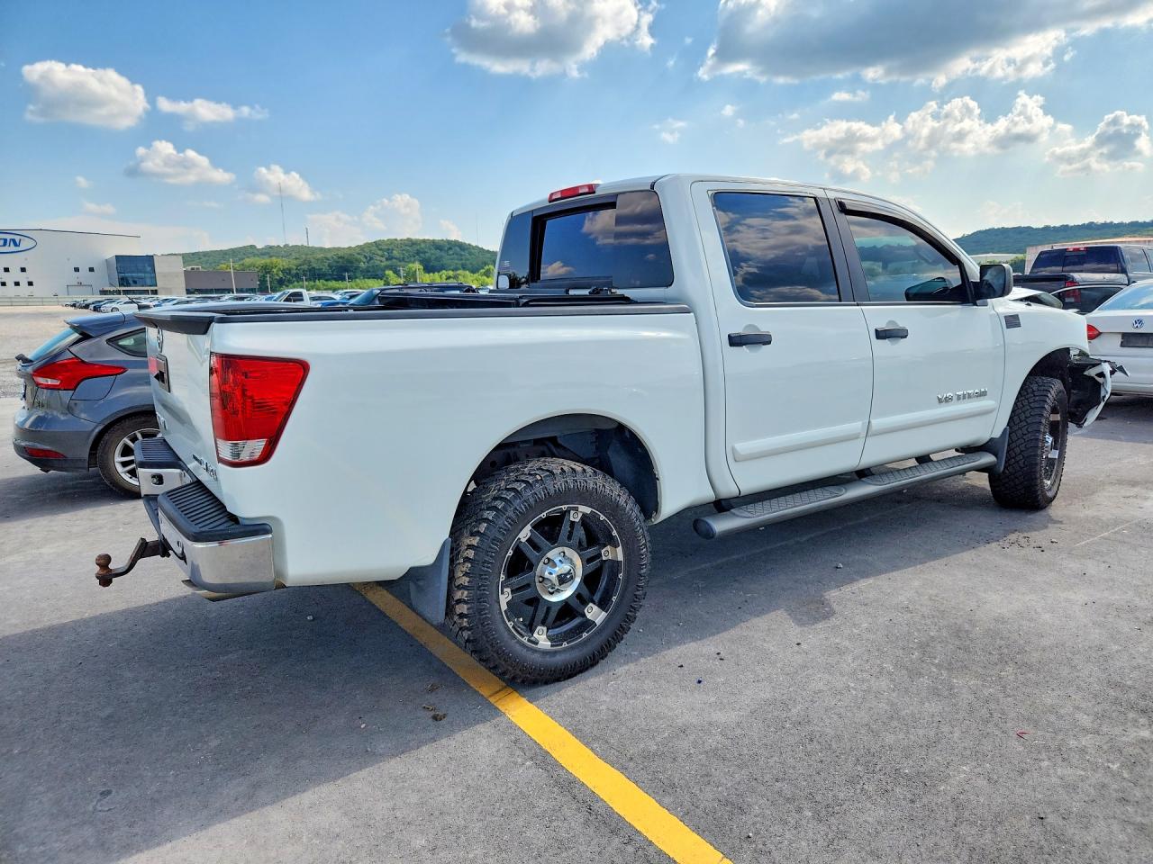 2014 Nissan Titan Sv White vin: 1N6BA0EC1EN507442
