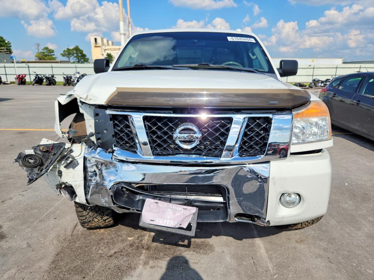 2014 Nissan Titan Sv White vin: 1N6BA0EC1EN507442