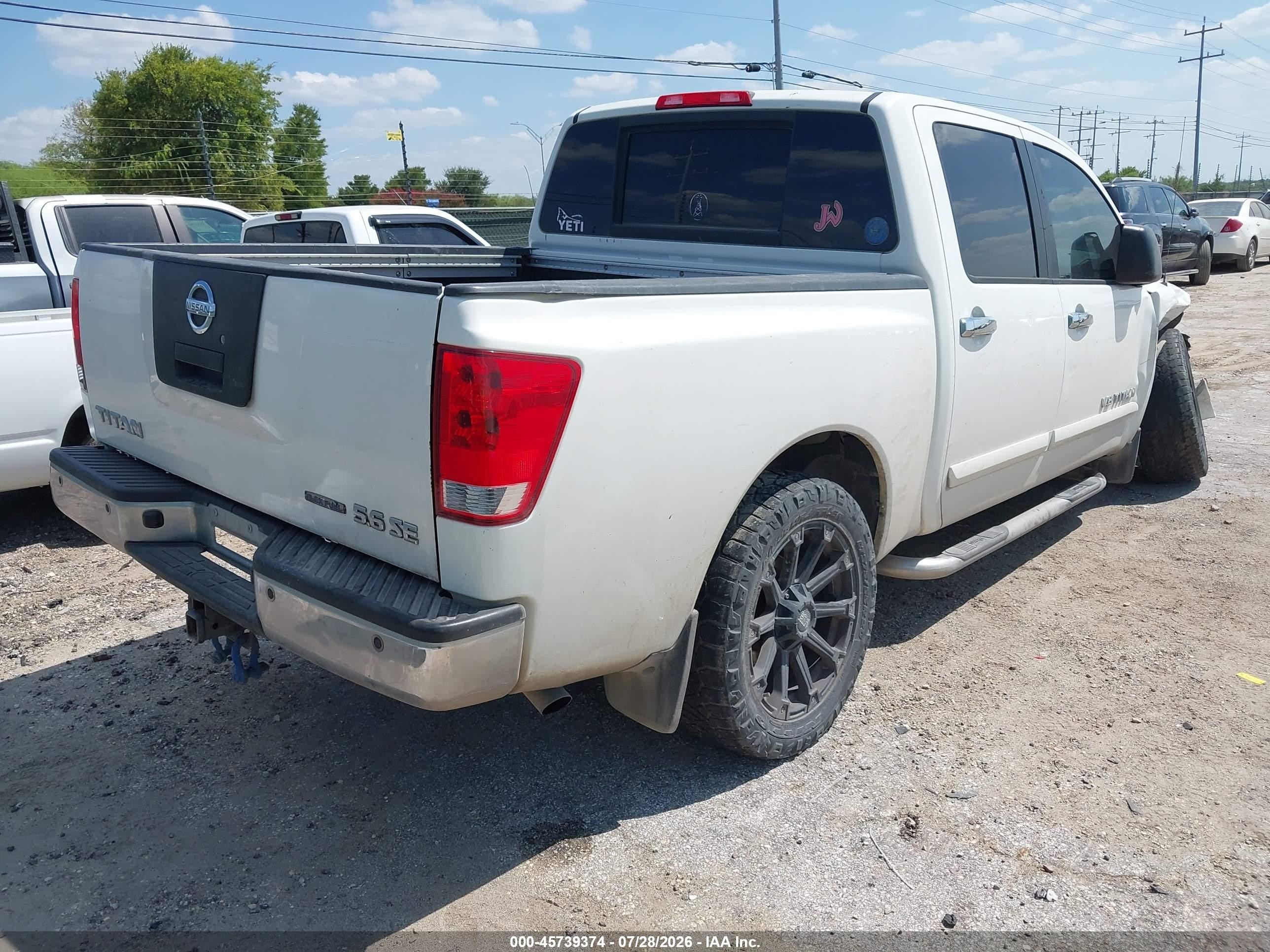 2010 Nissan Titan Se White vin: 1N6BA0EC2AN319927