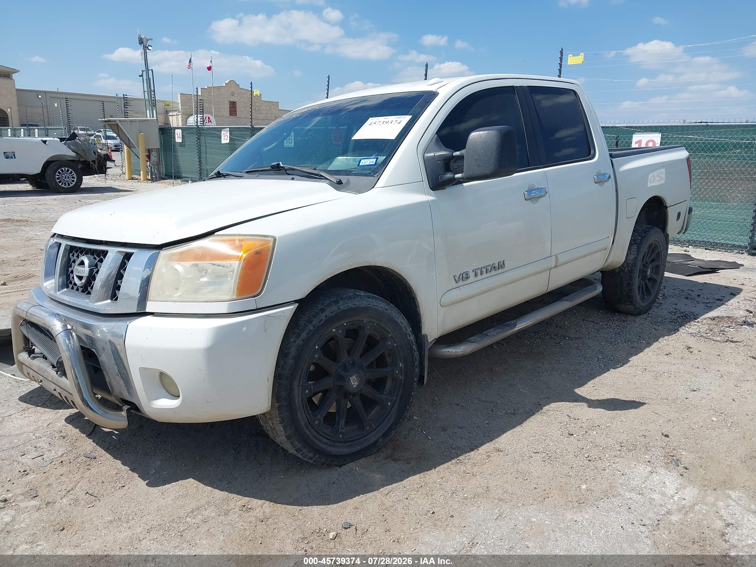 2010 Nissan Titan Se White vin: 1N6BA0EC2AN319927