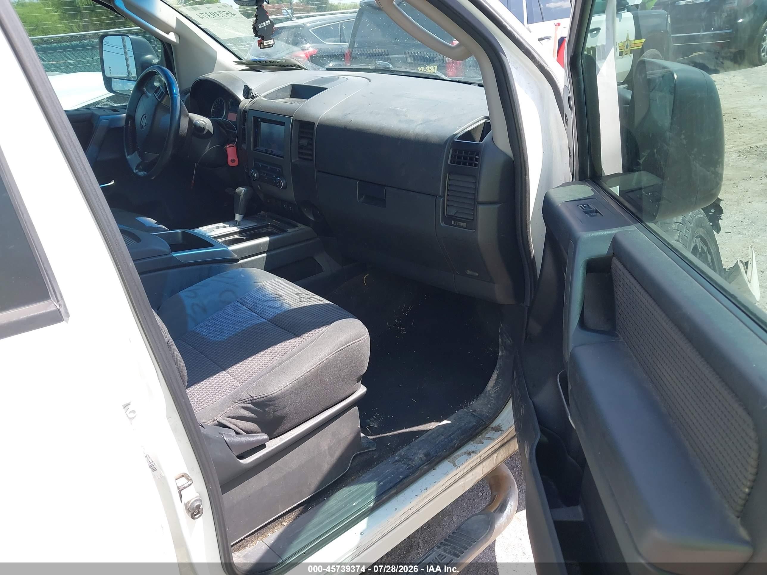 2010 Nissan Titan Se White vin: 1N6BA0EC2AN319927
