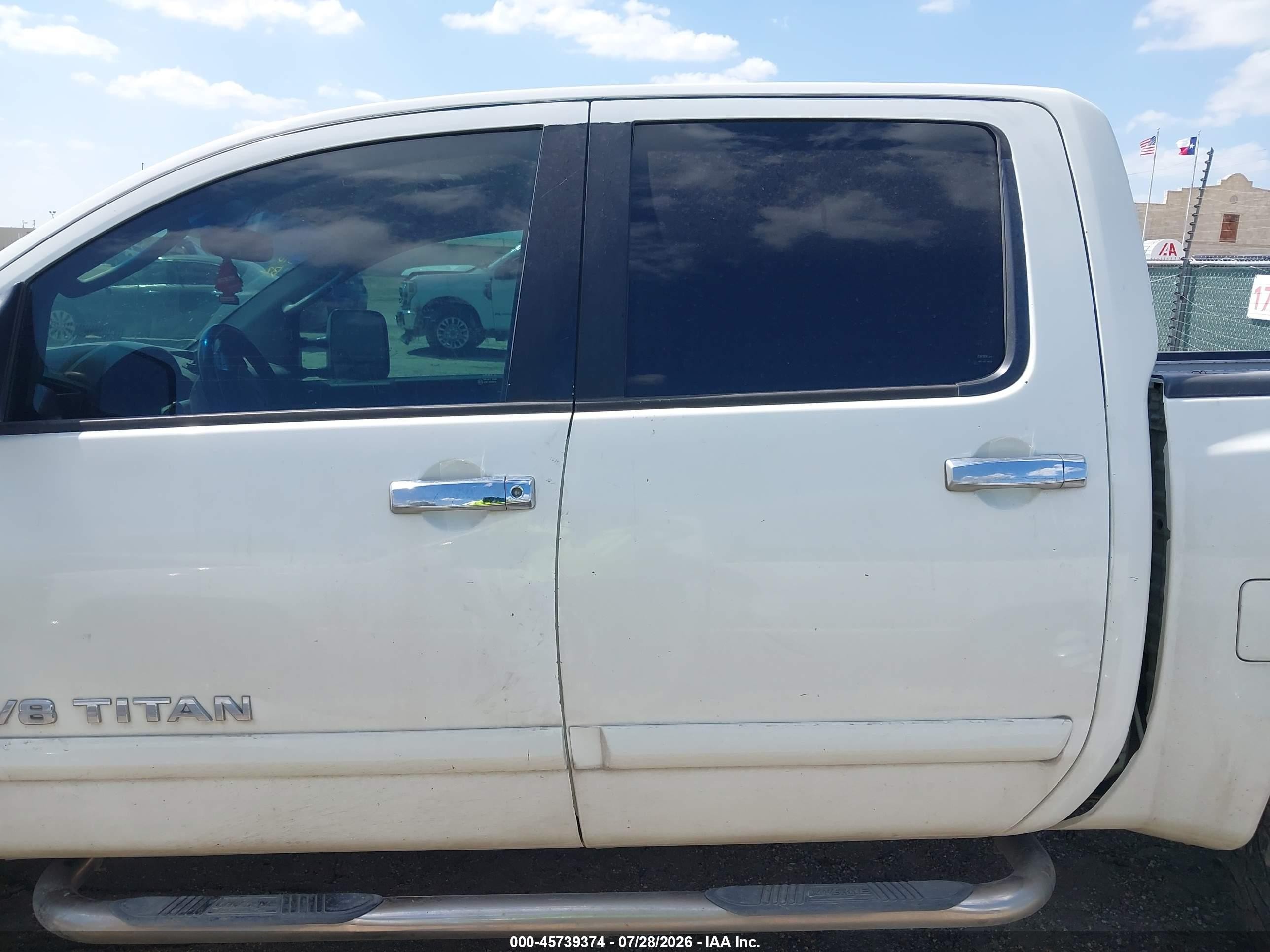 2010 Nissan Titan Se White vin: 1N6BA0EC2AN319927