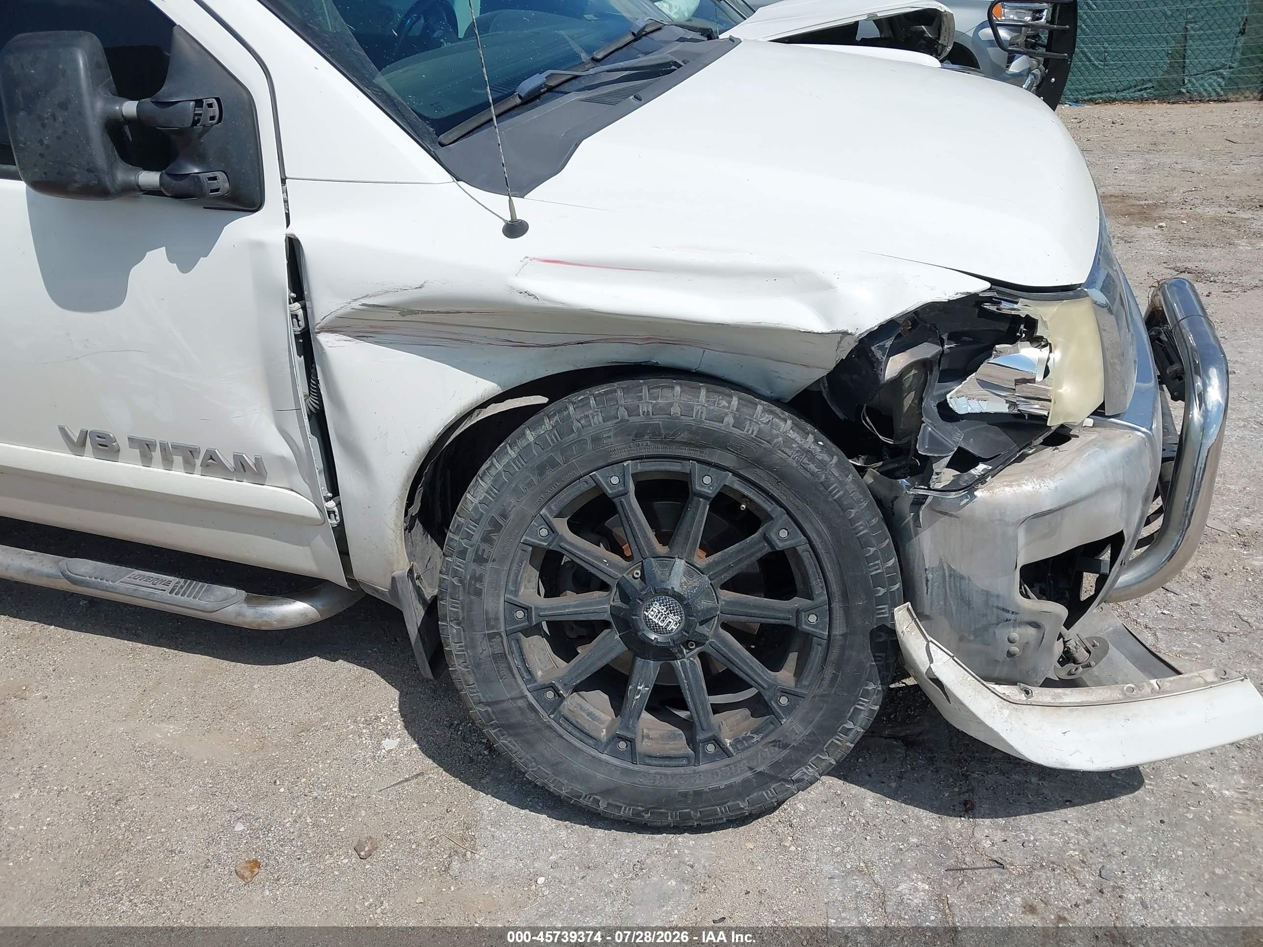 2010 Nissan Titan Se White vin: 1N6BA0EC2AN319927