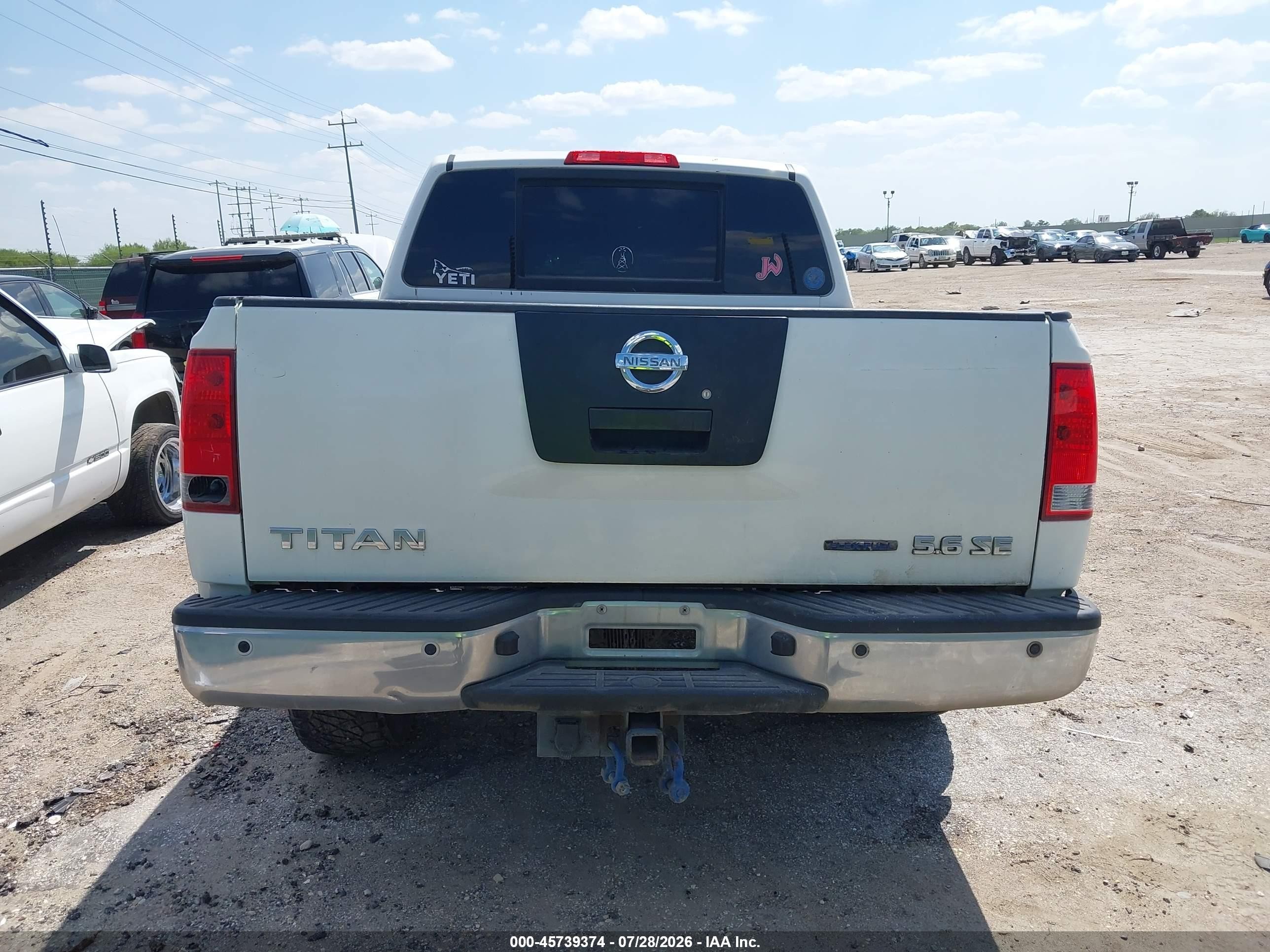 2010 Nissan Titan Se White vin: 1N6BA0EC2AN319927