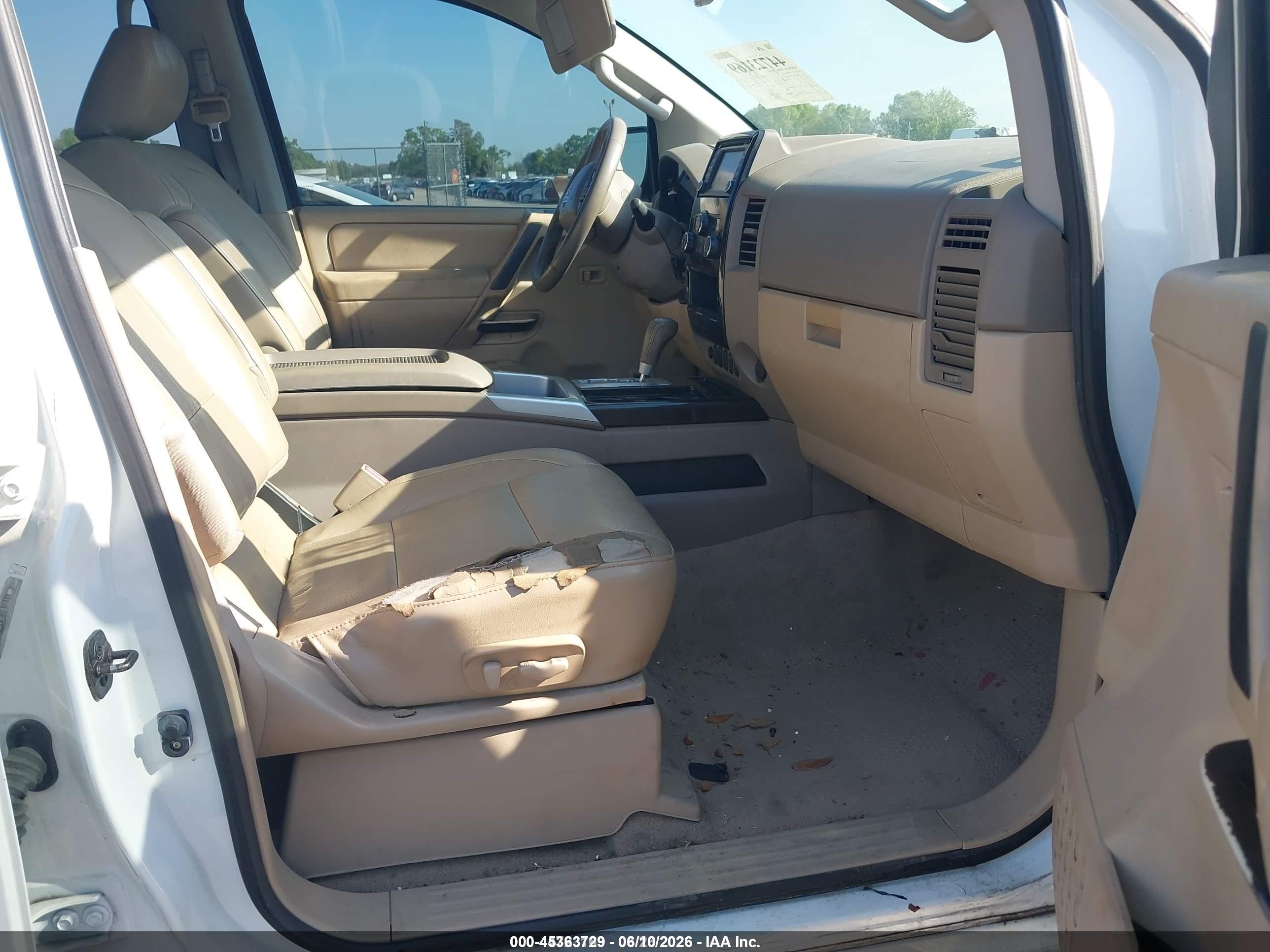 2014 Nissan Titan Sl White vin: 1N6BA0EC3EN503652