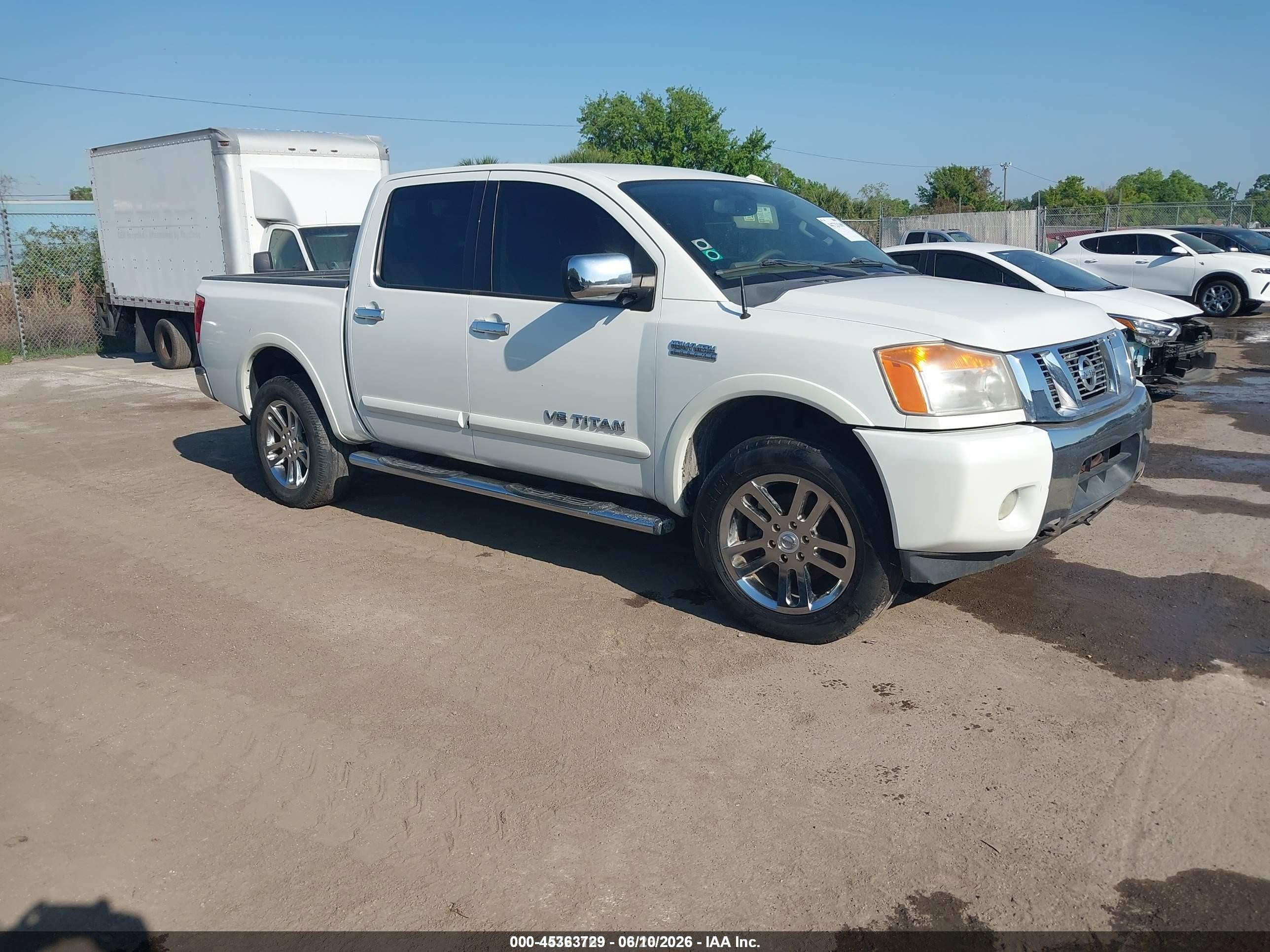 2014 Nissan Titan Sl White vin: 1N6BA0EC3EN503652