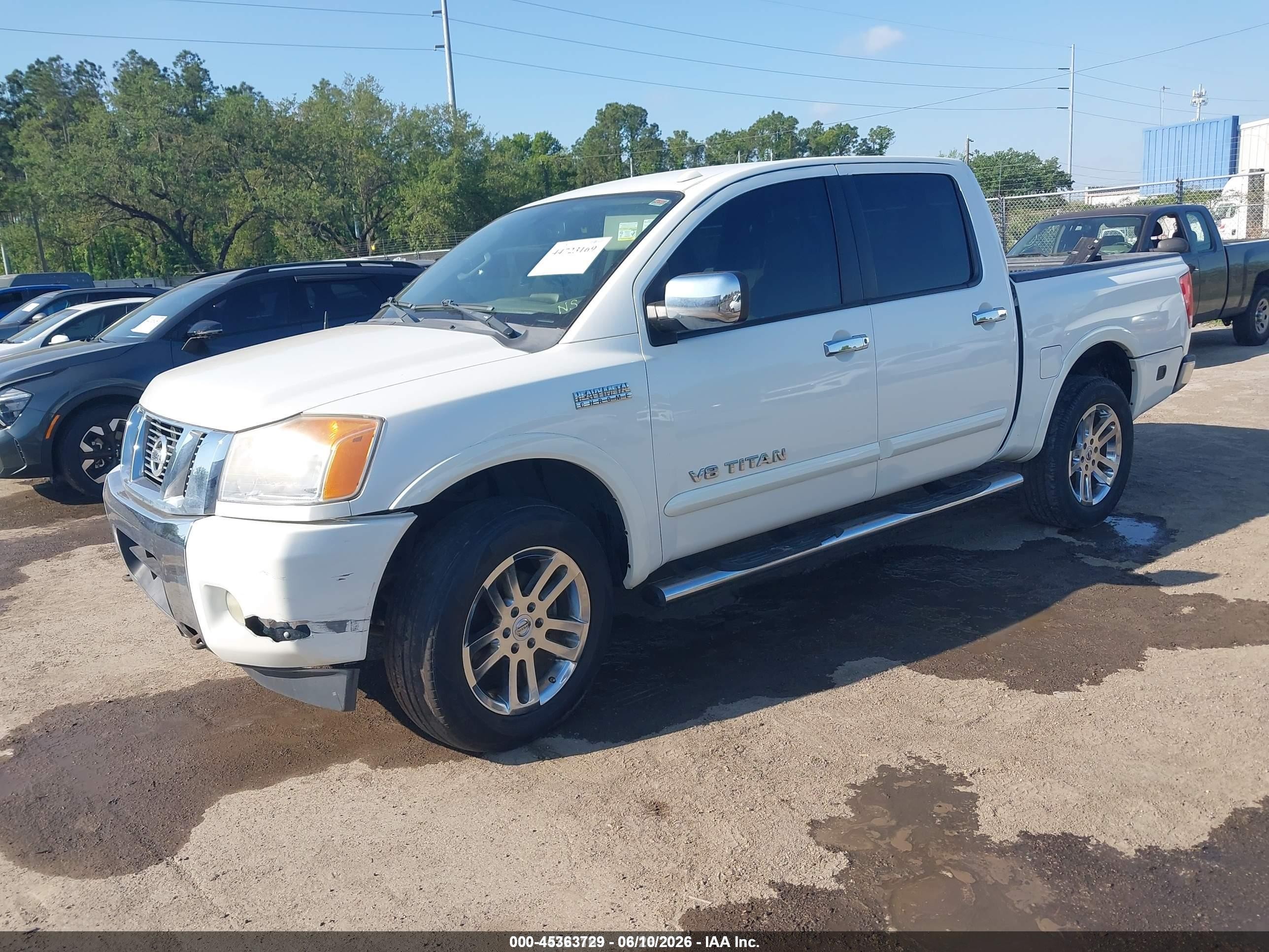 2014 Nissan Titan Sl White vin: 1N6BA0EC3EN503652