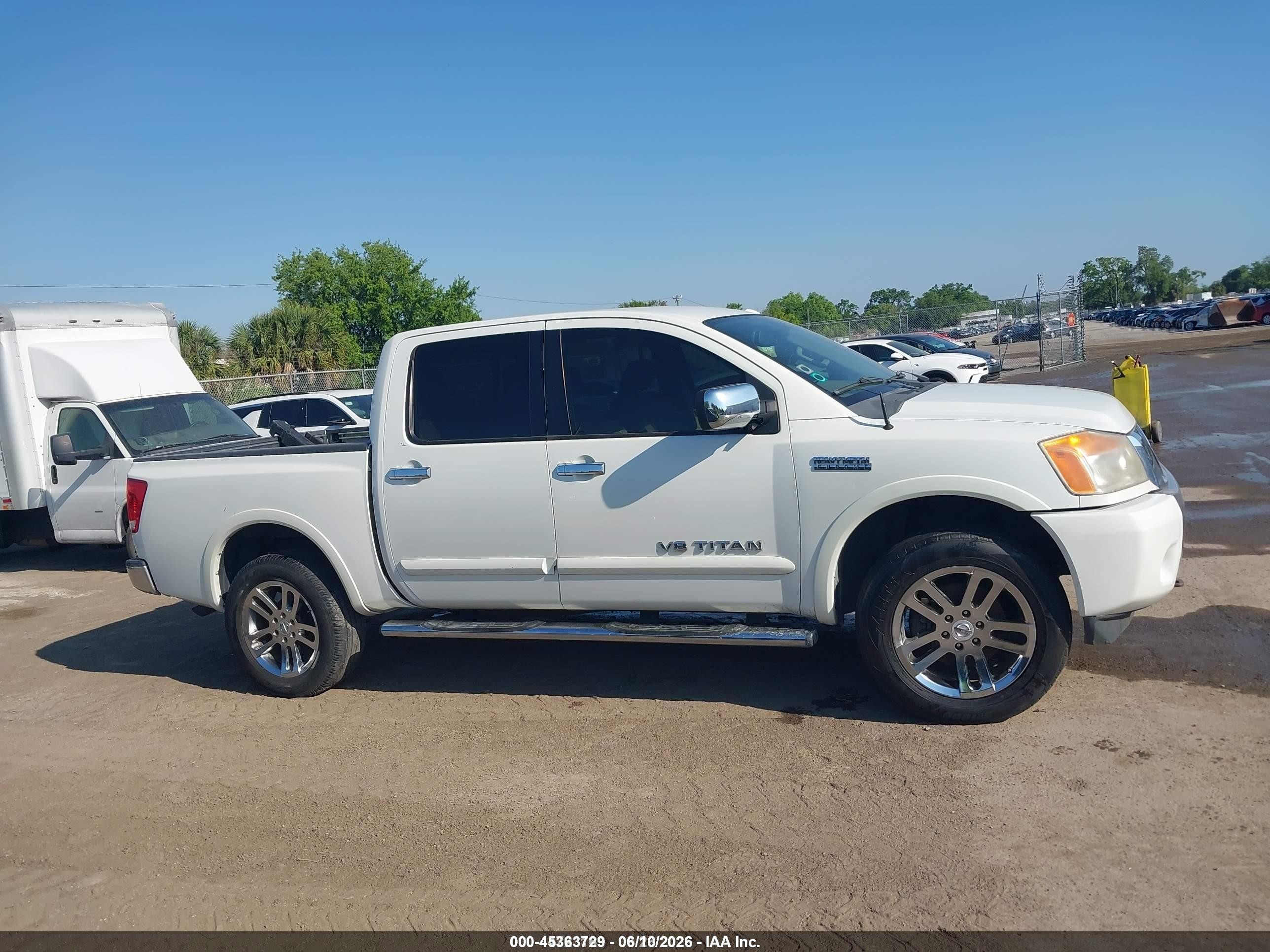 2014 Nissan Titan Sl White vin: 1N6BA0EC3EN503652