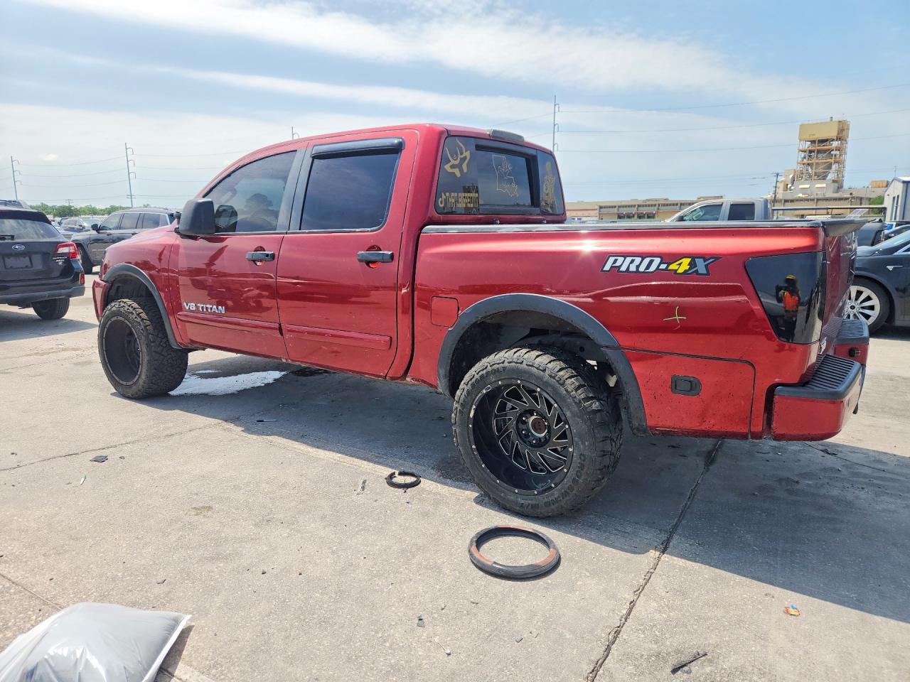 2014 Nissan Titan Pro-4x Red vin: 1N6BA0EC3EN508866
