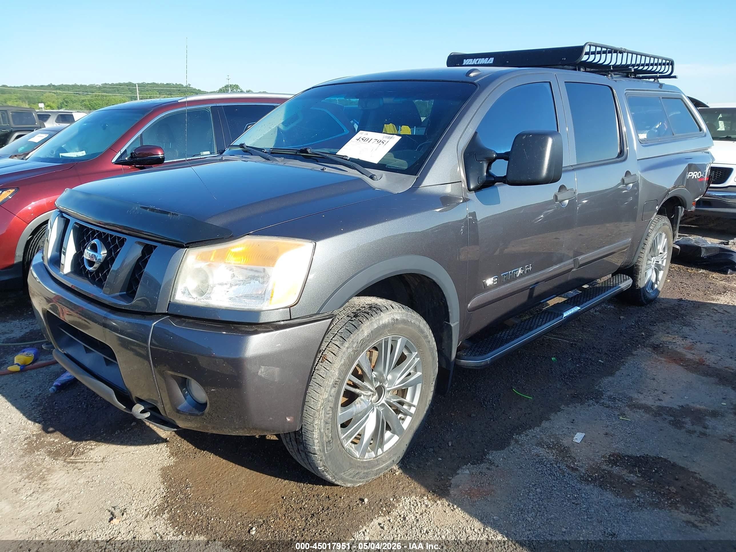 2012 Nissan Titan Pro-4x Серый vin: 1N6BA0EC4CN323352
