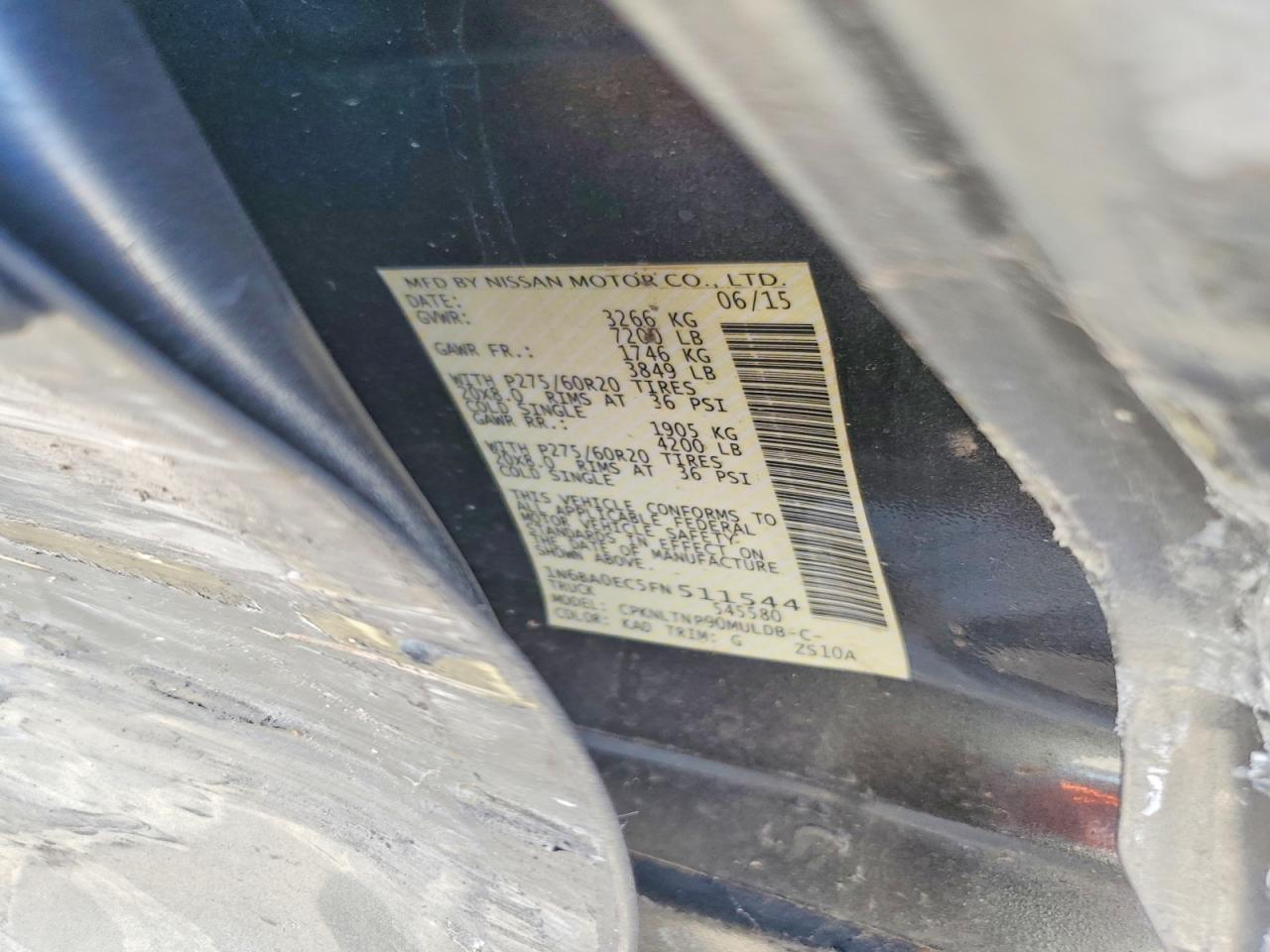 2014 Nissan Titan S Gray vin: 1N6BA0EC5FN511544