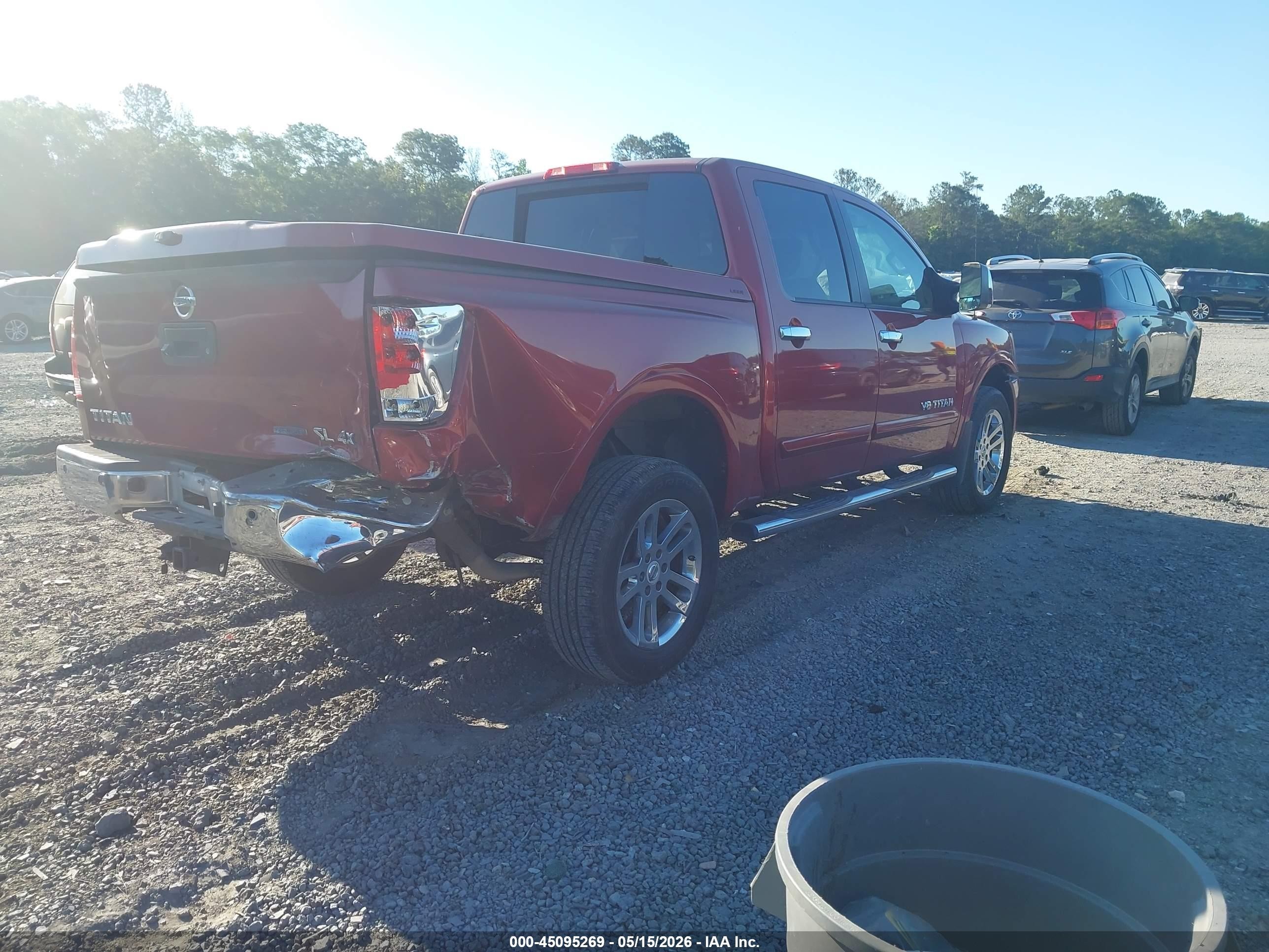 2015 Nissan Titan Sl Red vin: 1N6BA0EC5FN511740