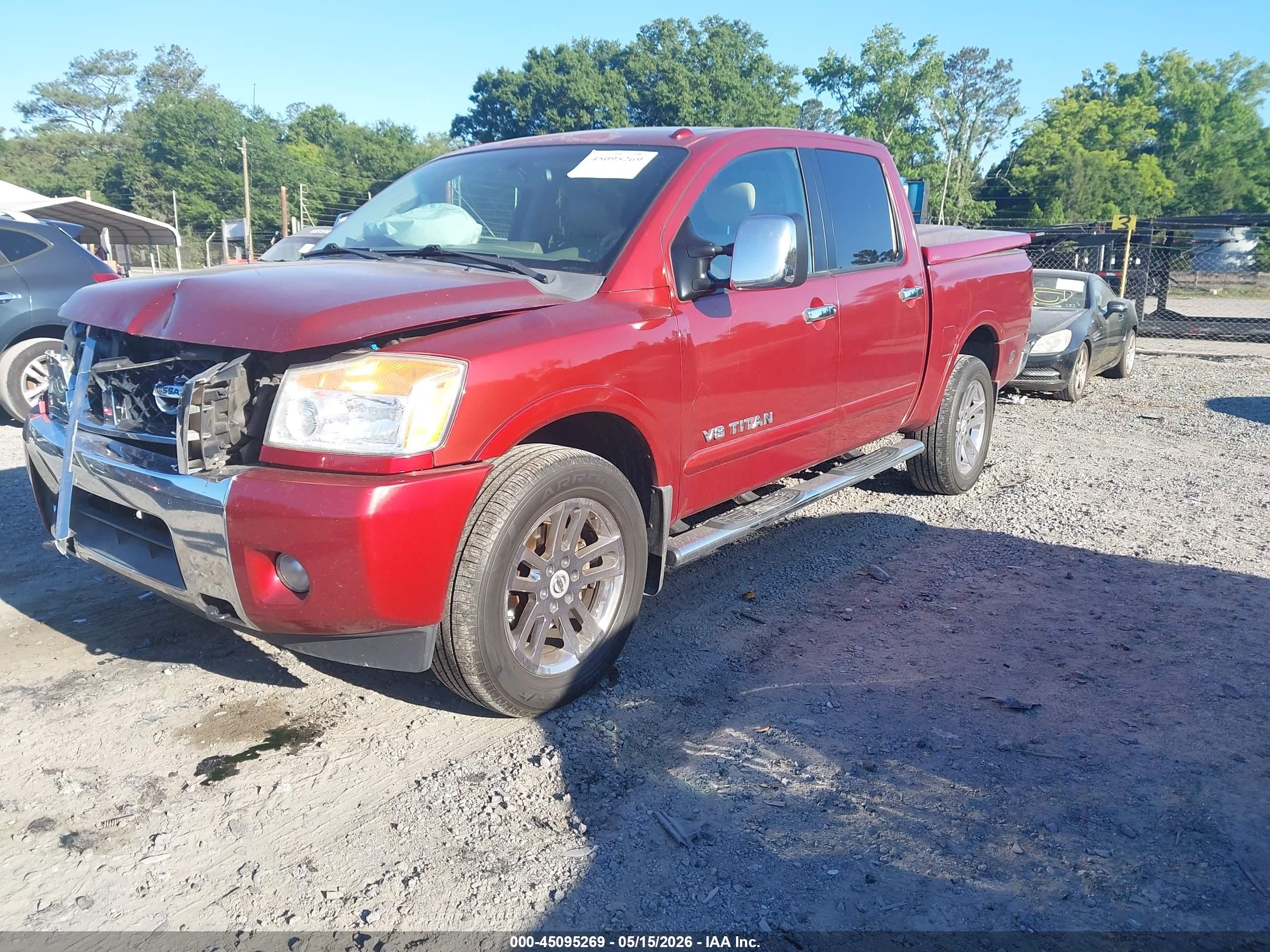 2015 Nissan Titan Sl Red vin: 1N6BA0EC5FN511740