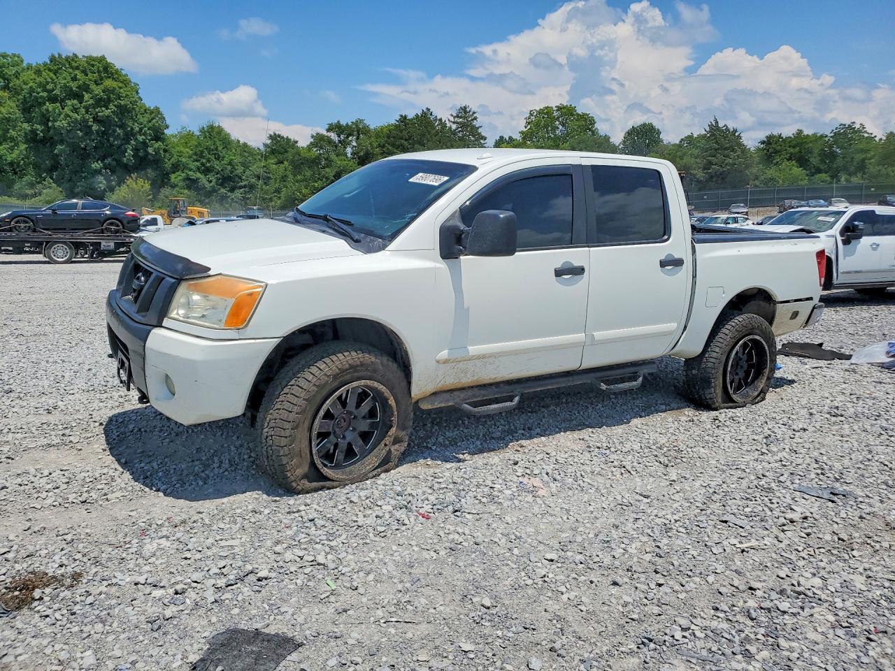 2012 Nissan Titan Sv White vin: 1N6BA0EC6CN307640