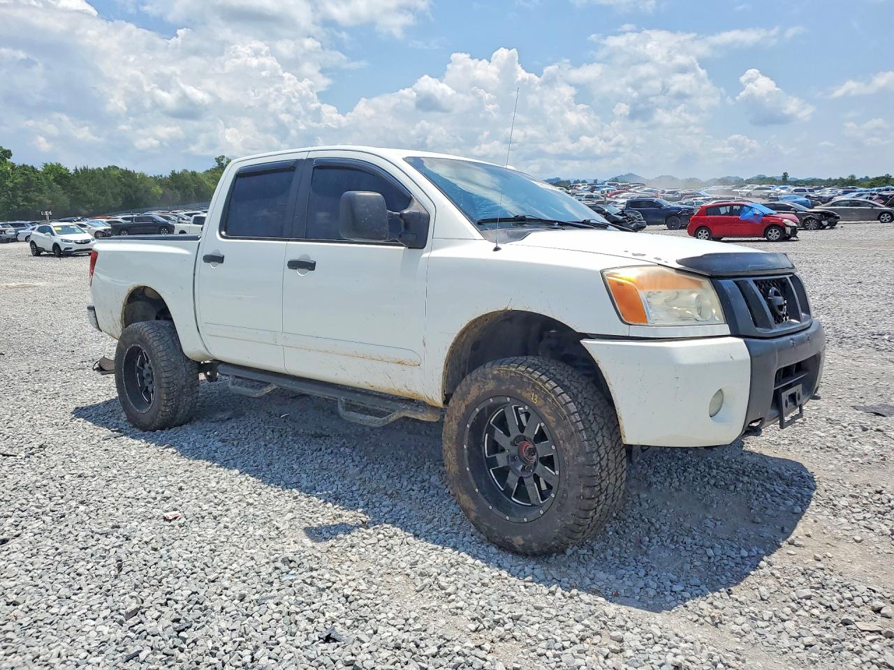2012 Nissan Titan Sv White vin: 1N6BA0EC6CN307640