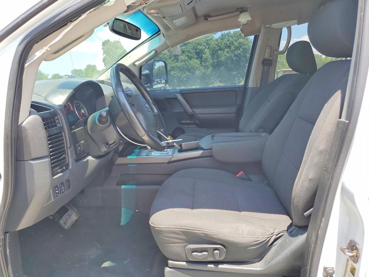 2012 Nissan Titan Sv White vin: 1N6BA0EC6CN307640