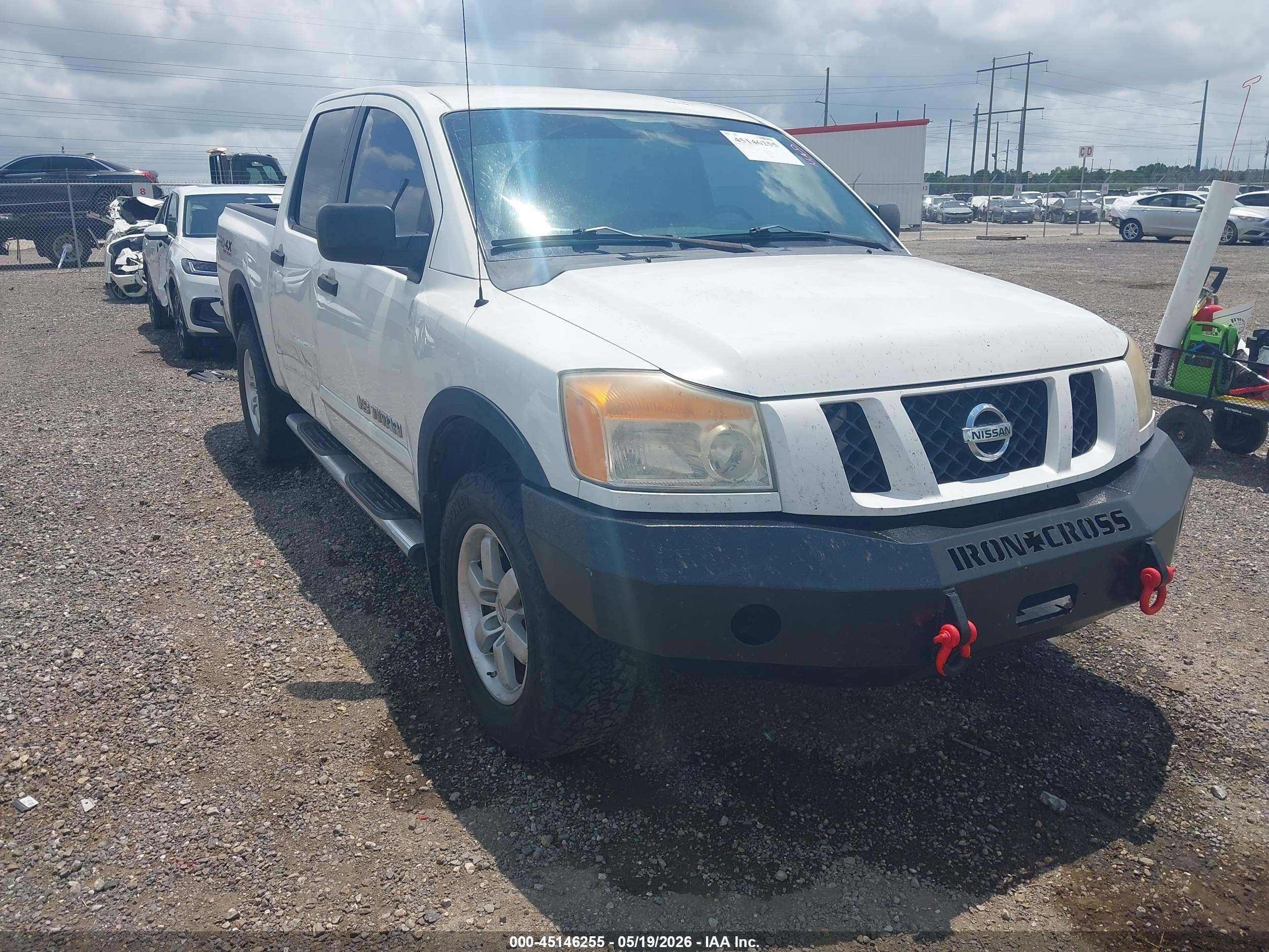2012 Nissan Titan Pro-4x White vin: 1N6BA0EC6CN317438
