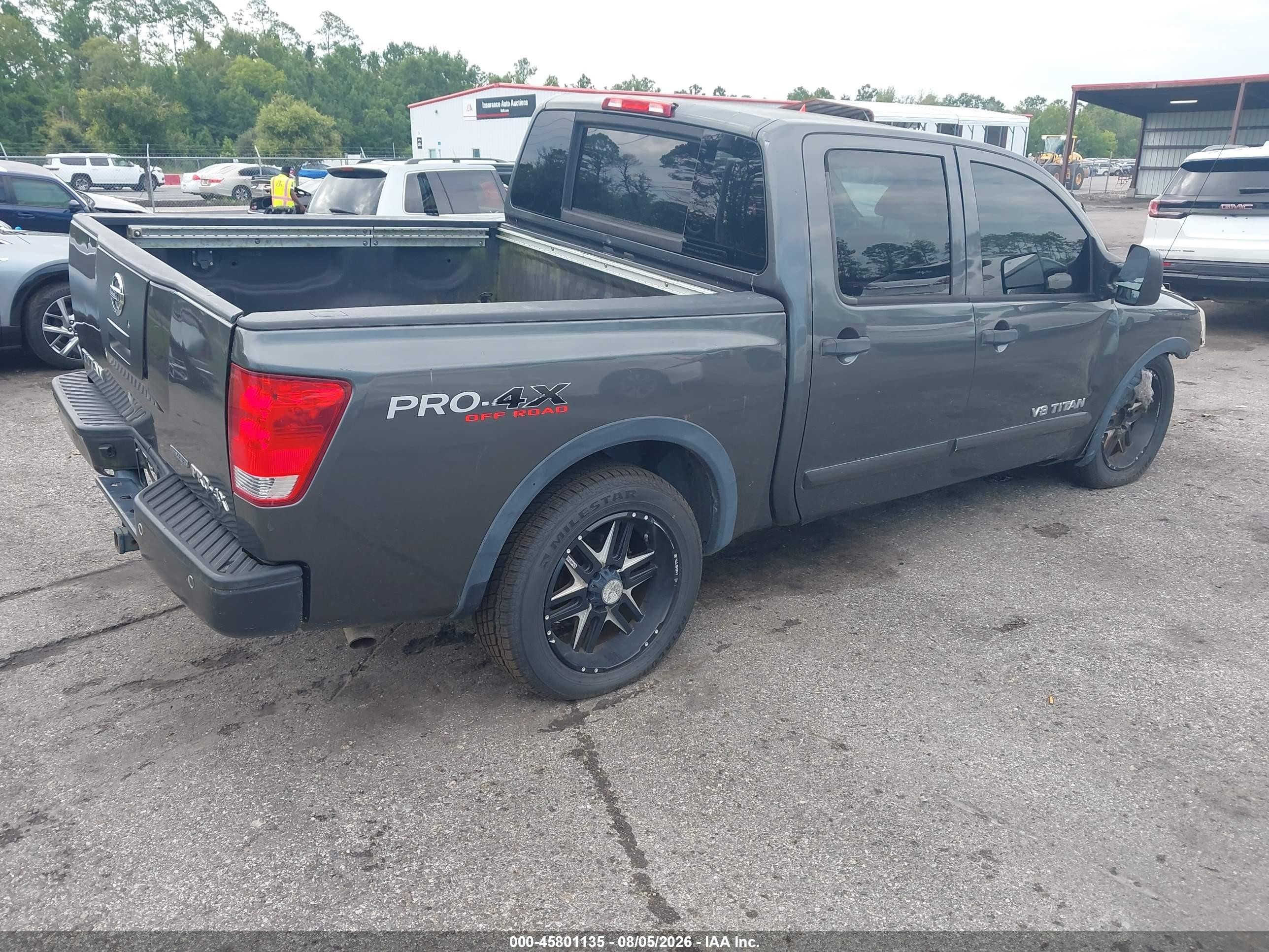 2012 Nissan Titan Pro-4x Gray vin: 1N6BA0EC6CN331193