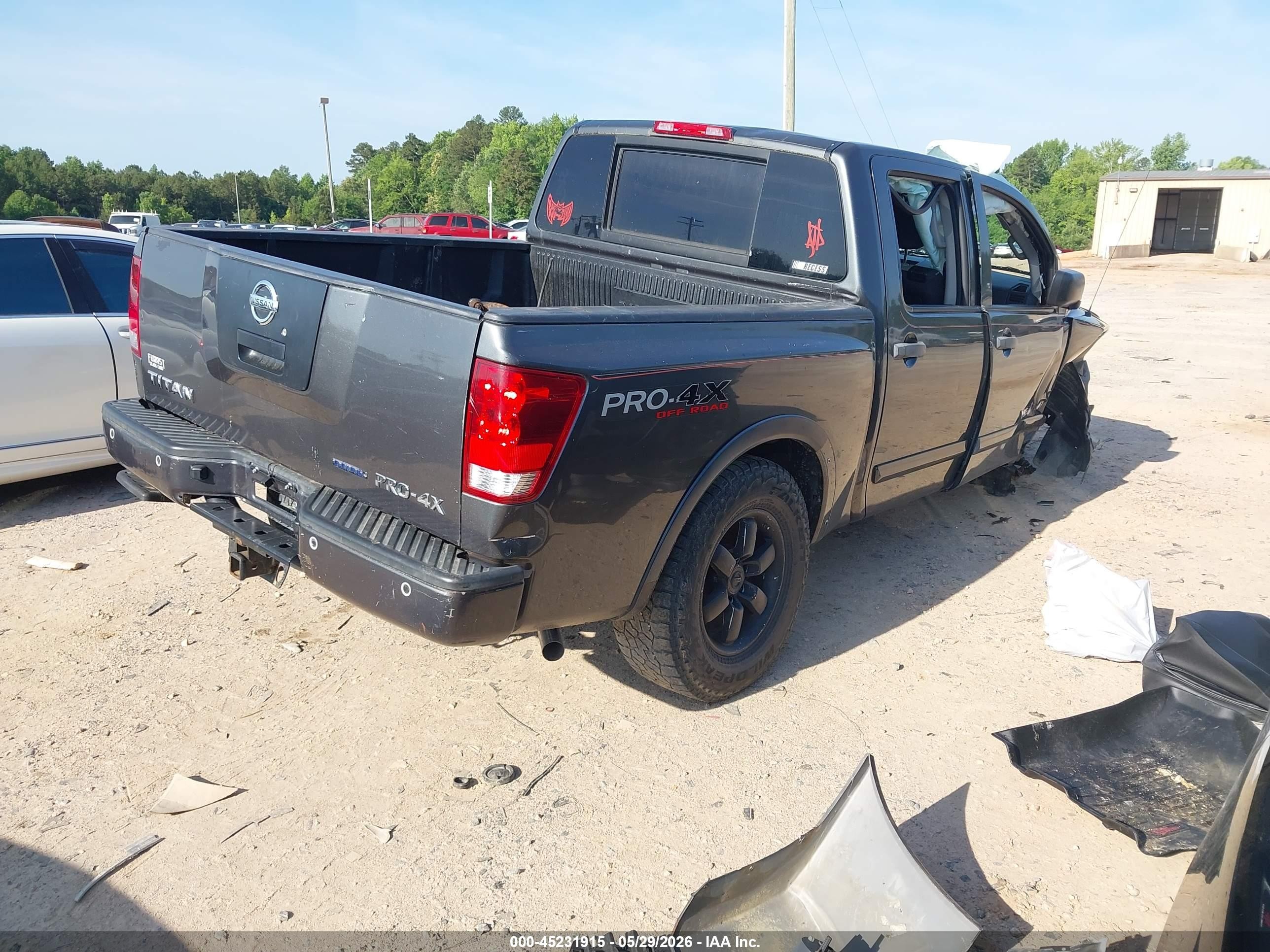 2012 Nissan Titan Pro-4x Gray vin: 1N6BA0EC7CN305606