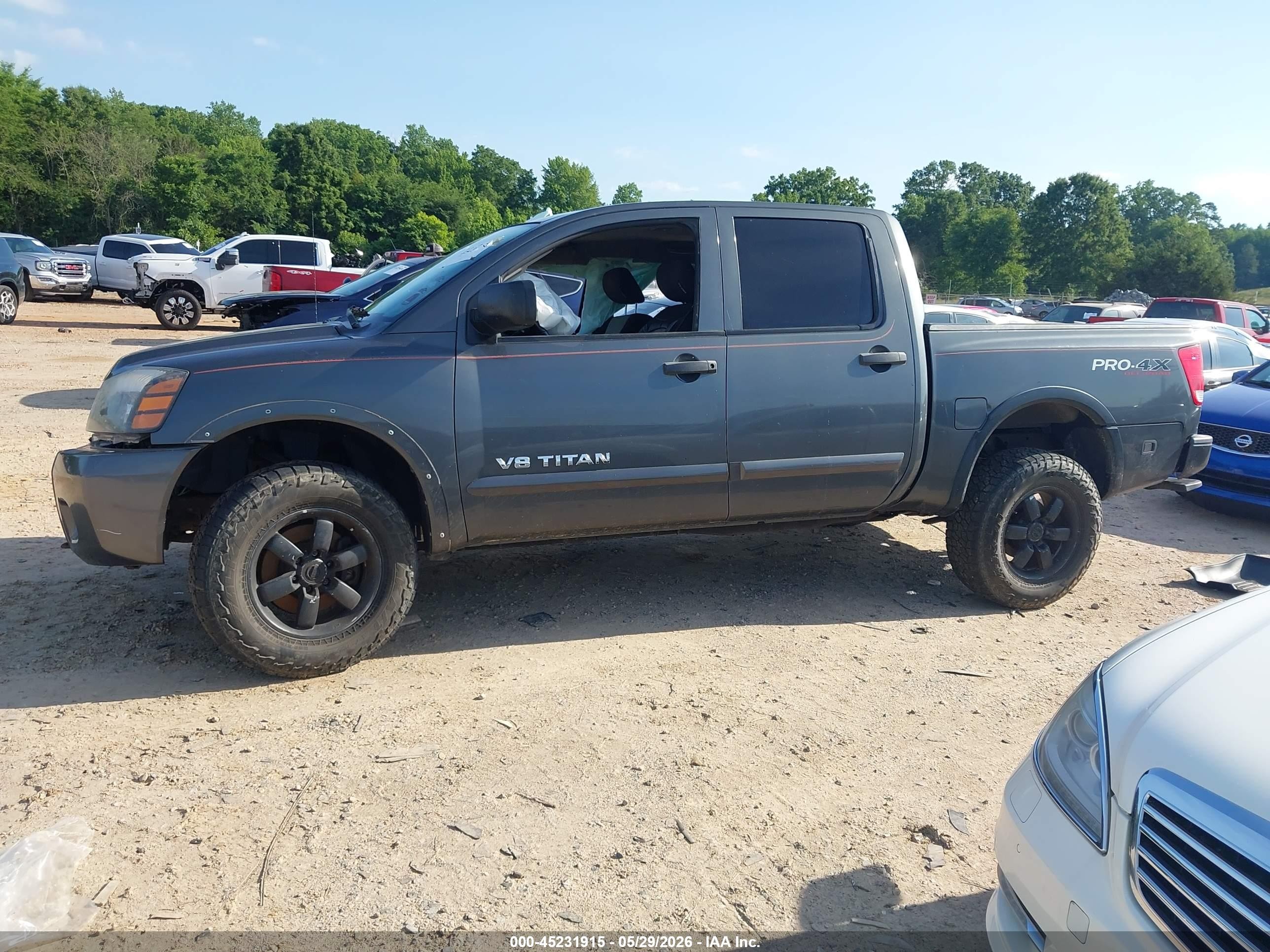 2012 Nissan Titan Pro-4x Gray vin: 1N6BA0EC7CN305606