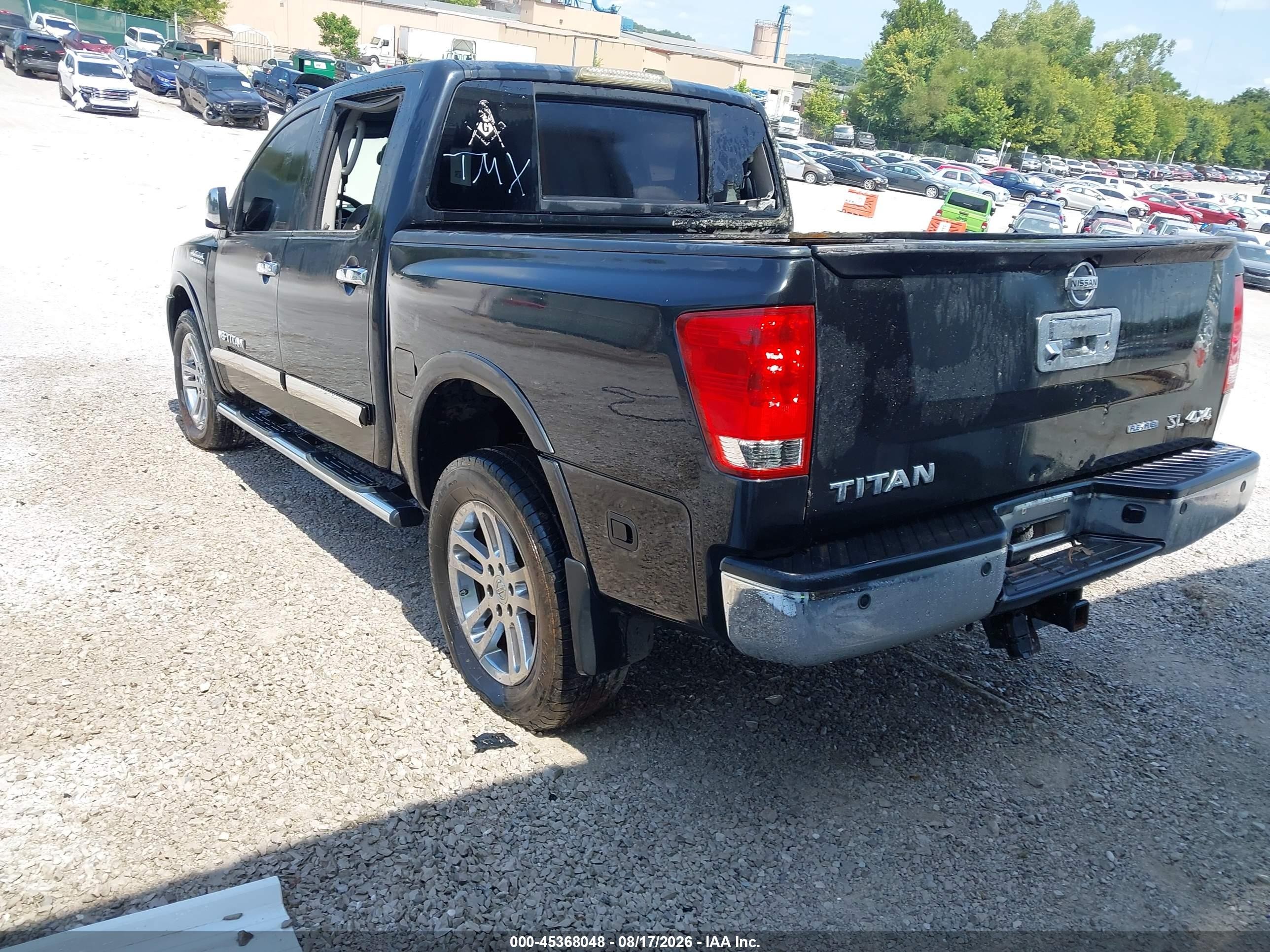 2015 Nissan Titan Sl Black vin: 1N6BA0EC7FN508502
