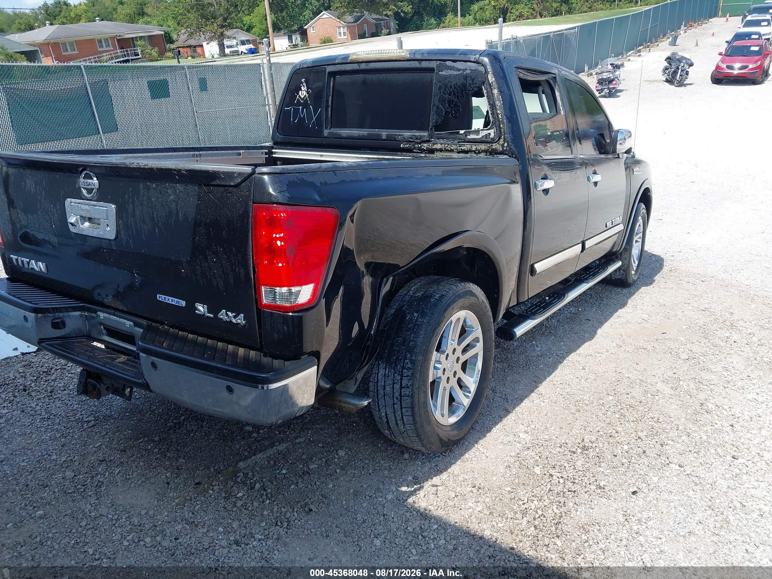 2015 Nissan Titan Sl Black vin: 1N6BA0EC7FN508502