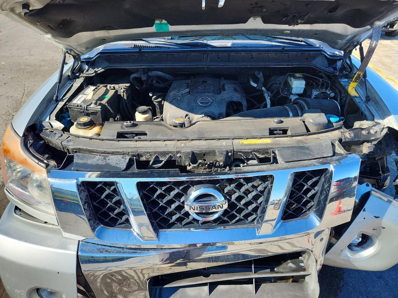 2012 Nissan Titan Sv Silver vin: 1N6BA0EC8CN323371
