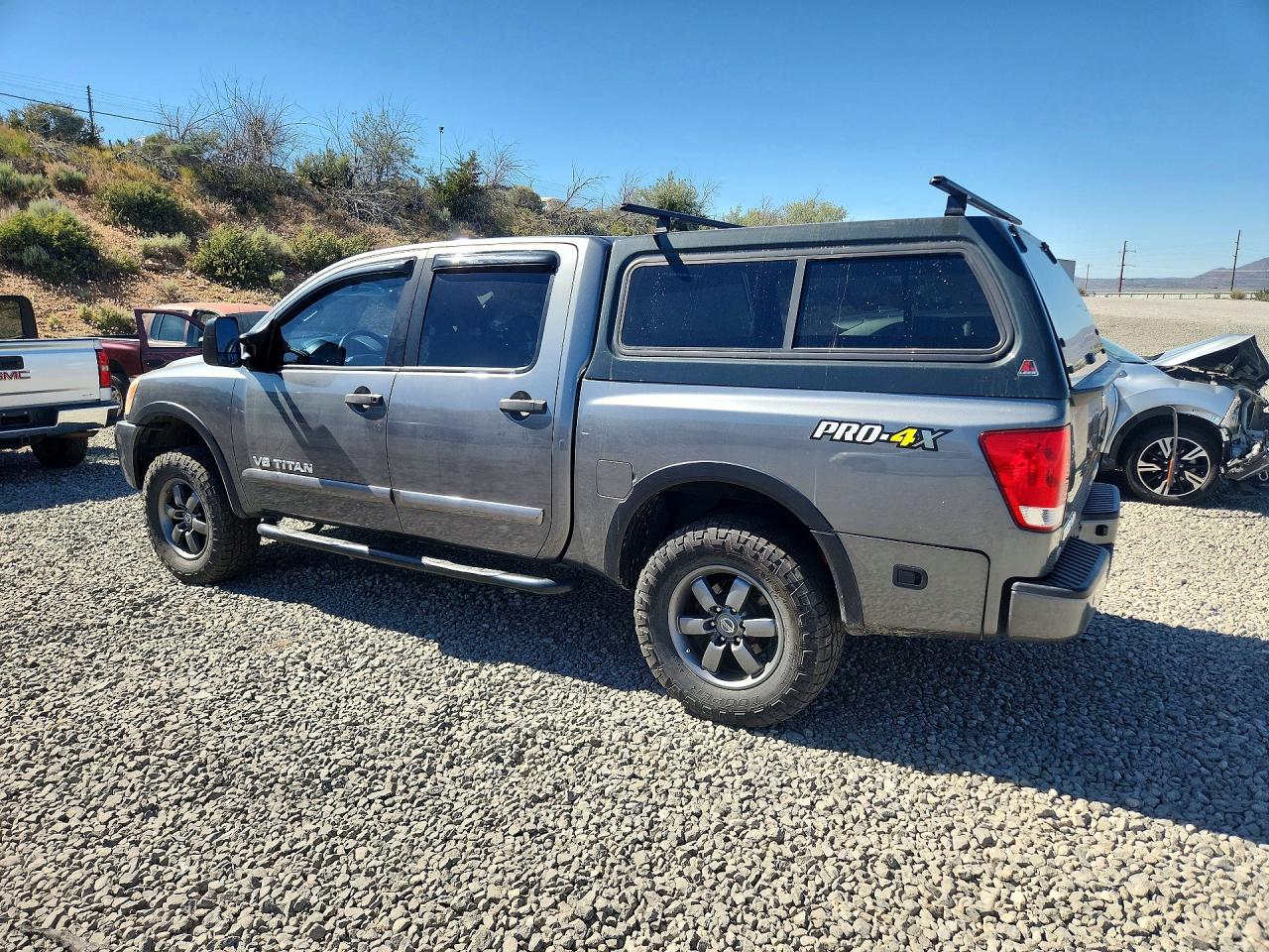 2015 Nissan Titan Pro-4x Gray vin: 1N6BA0EC9FN510090