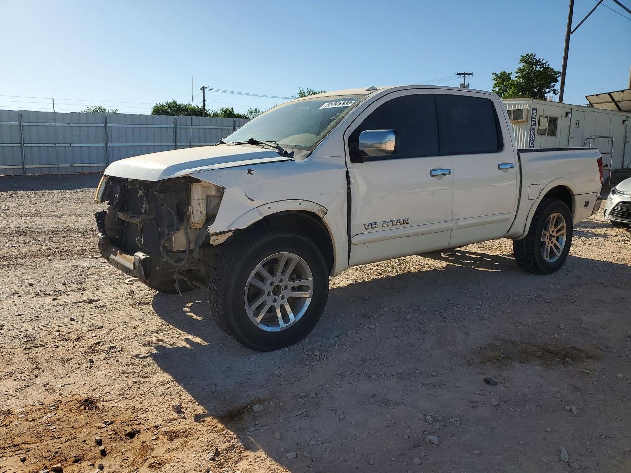 2011 Nissan Titan Sv White vin: 1N6BA0ECXBN308532