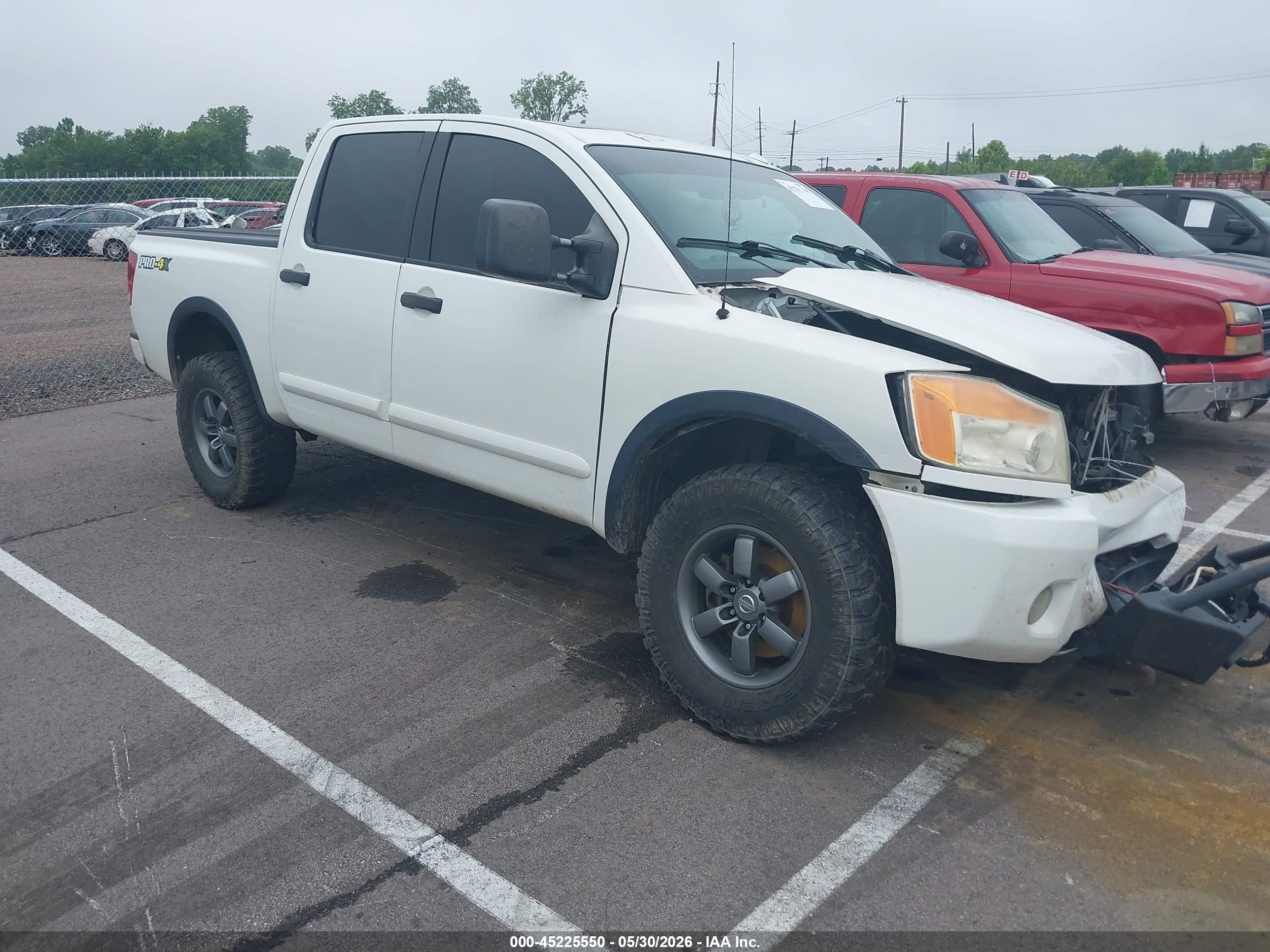 2014 Nissan Titan Pro-4x White vin: 1N6BA0ECXEN514874