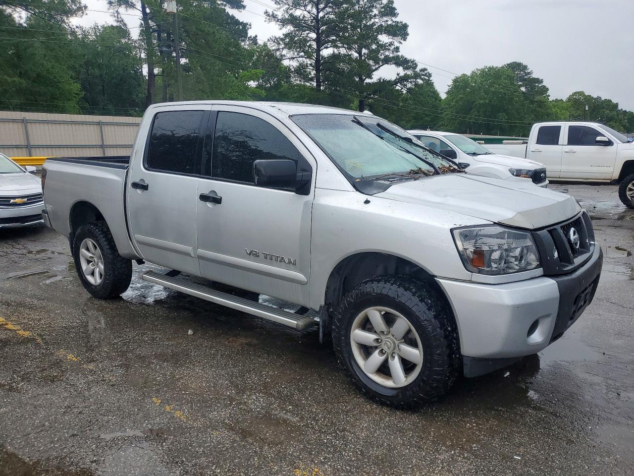 2013 Nissan Titan Sv Silver vin: 1N6BA0ED0DN301195