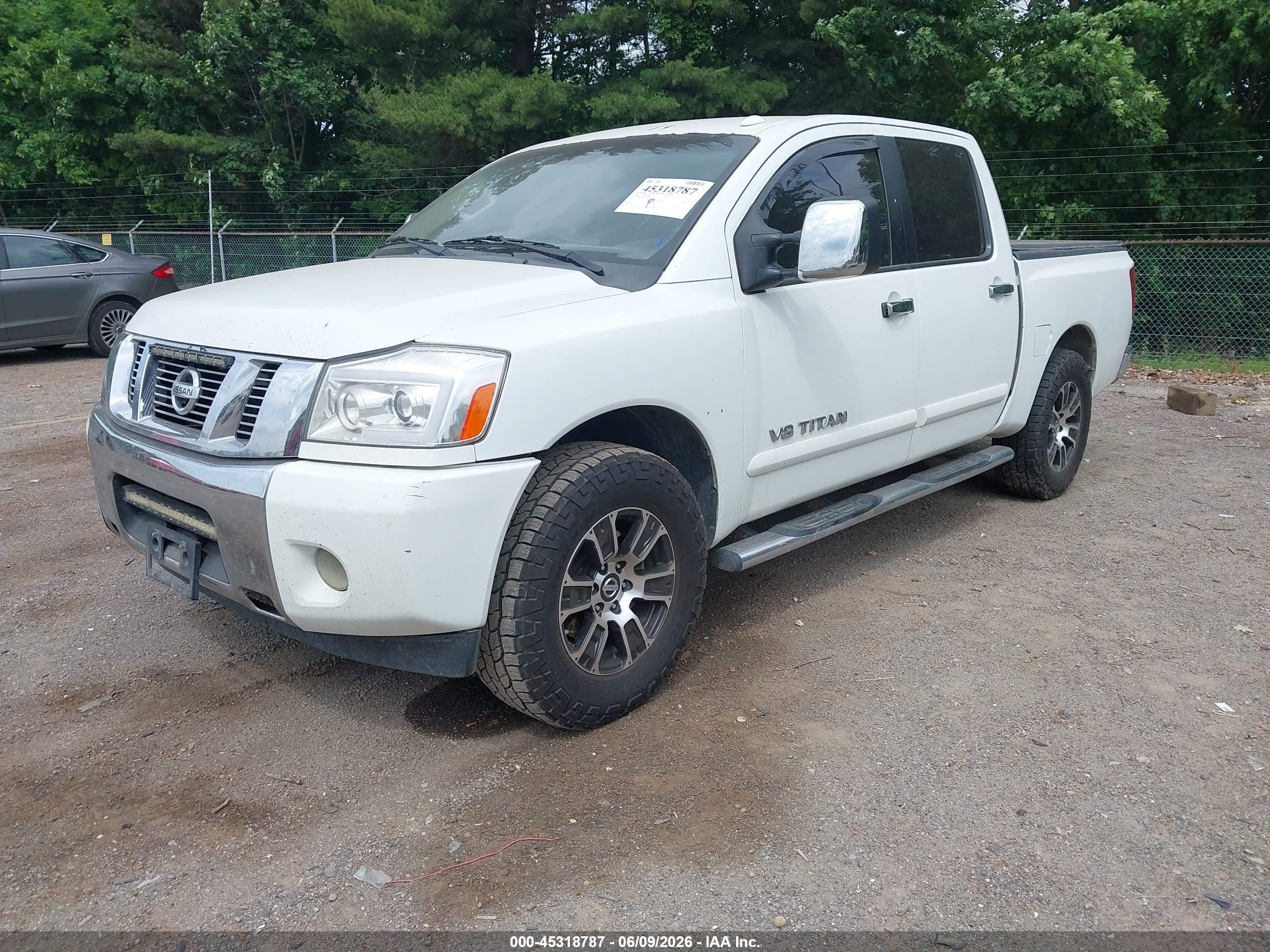 2014 Nissan Titan Sv White vin: 1N6BA0ED0EN510289