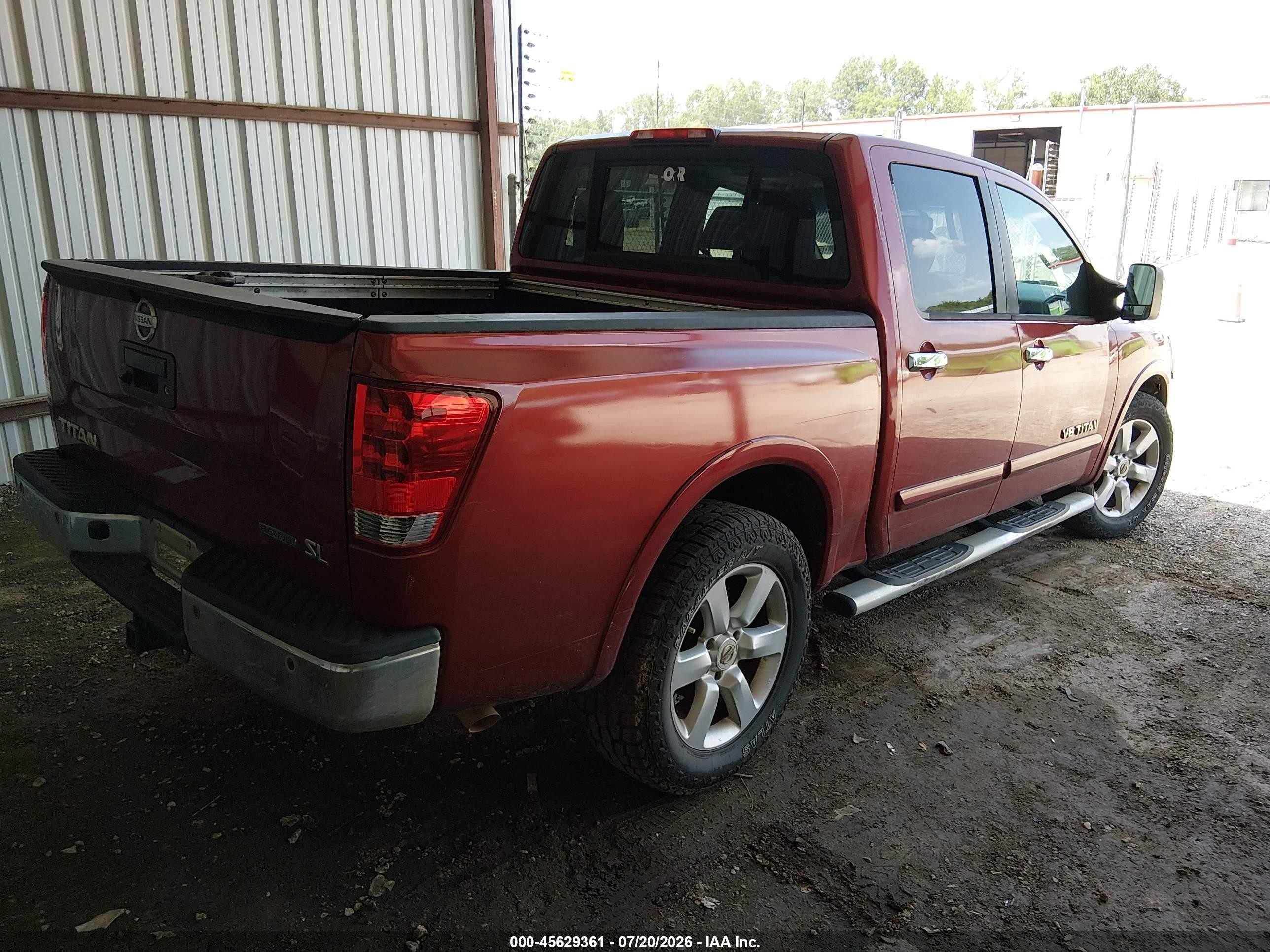 2014 Nissan Titan Sl Red vin: 1N6BA0ED0EN517811
