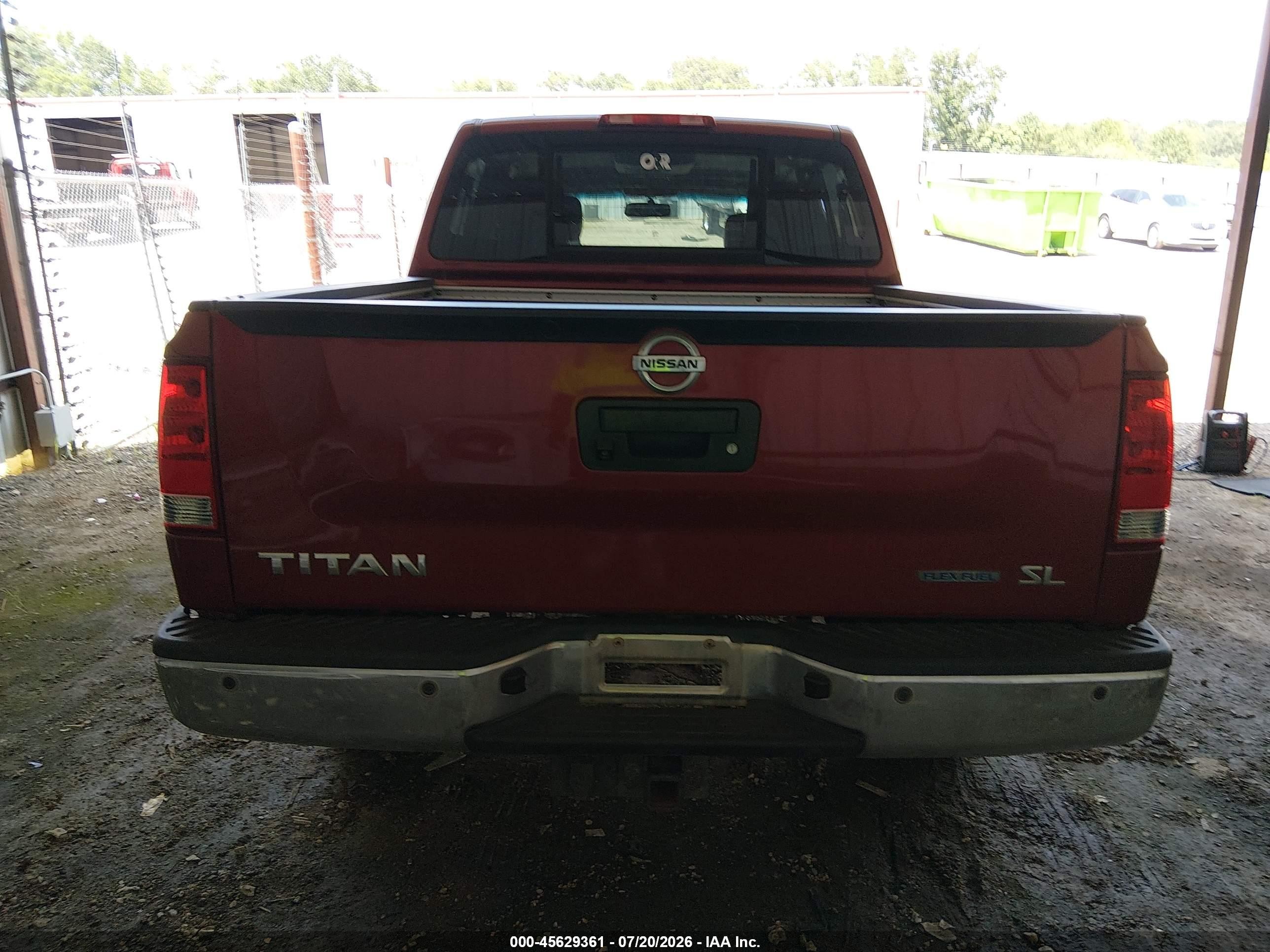 2014 Nissan Titan Sl Red vin: 1N6BA0ED0EN517811