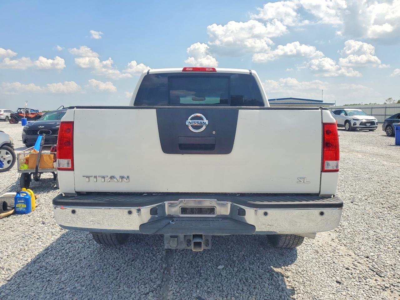 2012 Nissan Titan Sv White vin: 1N6BA0ED2CN313279