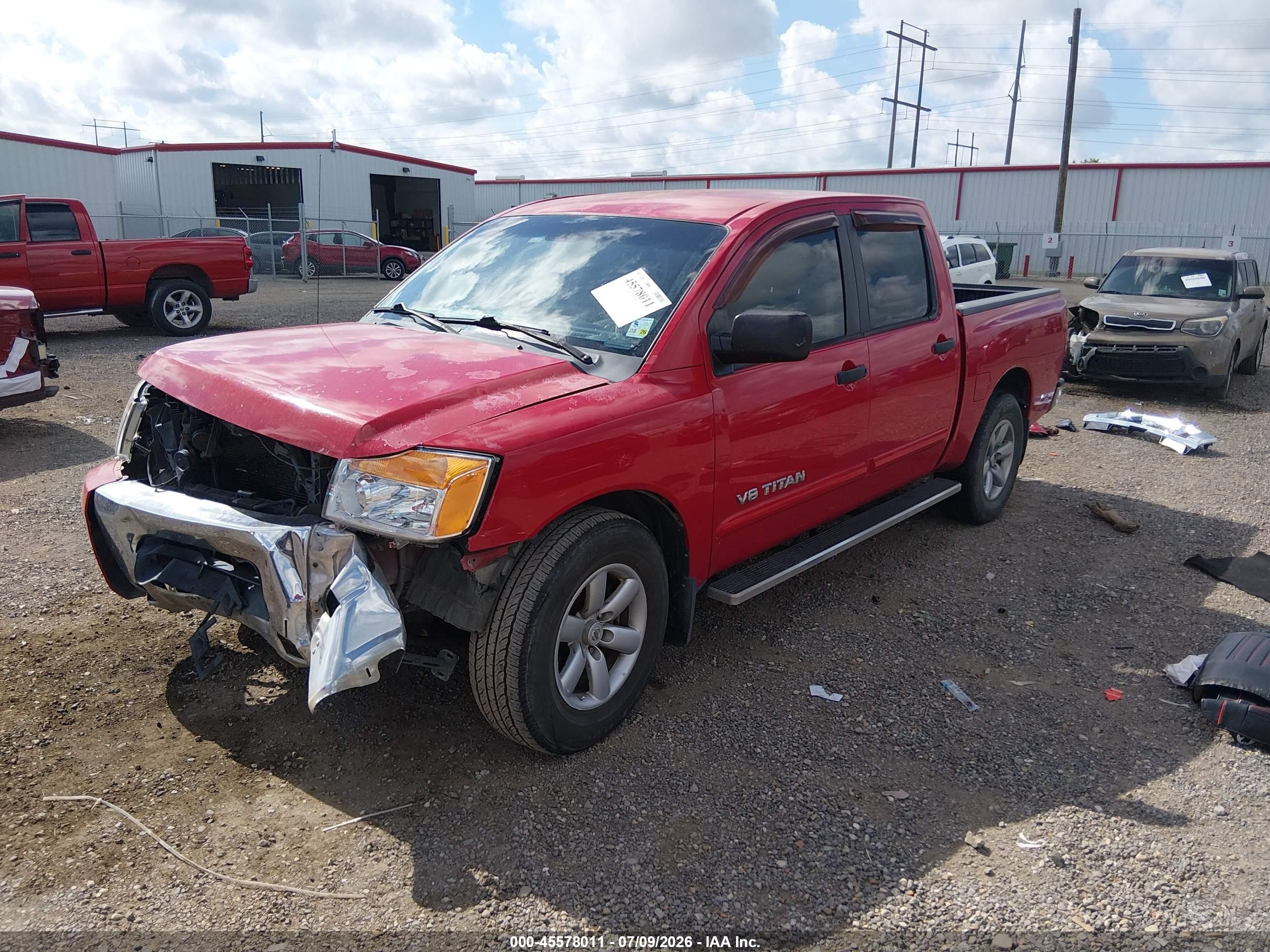 2011 Nissan Titan Sv Red vin: 1N6BA0ED3BN313192