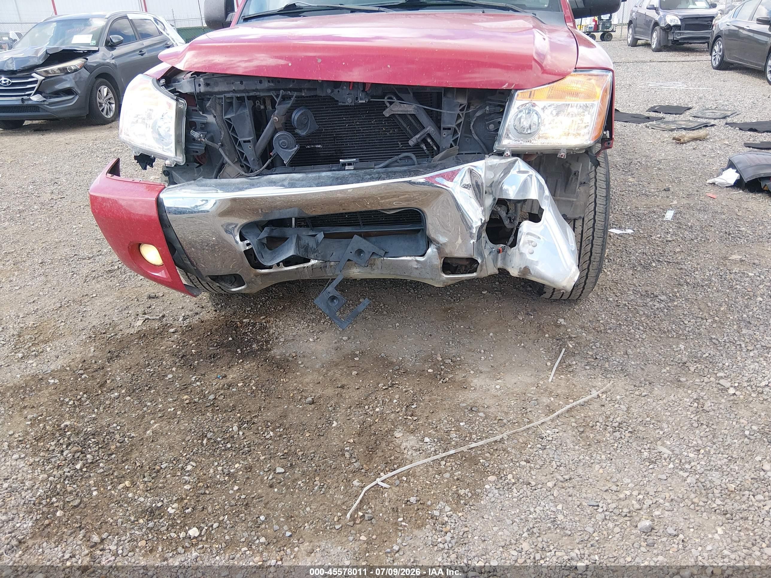 2011 Nissan Titan Sv Red vin: 1N6BA0ED3BN313192