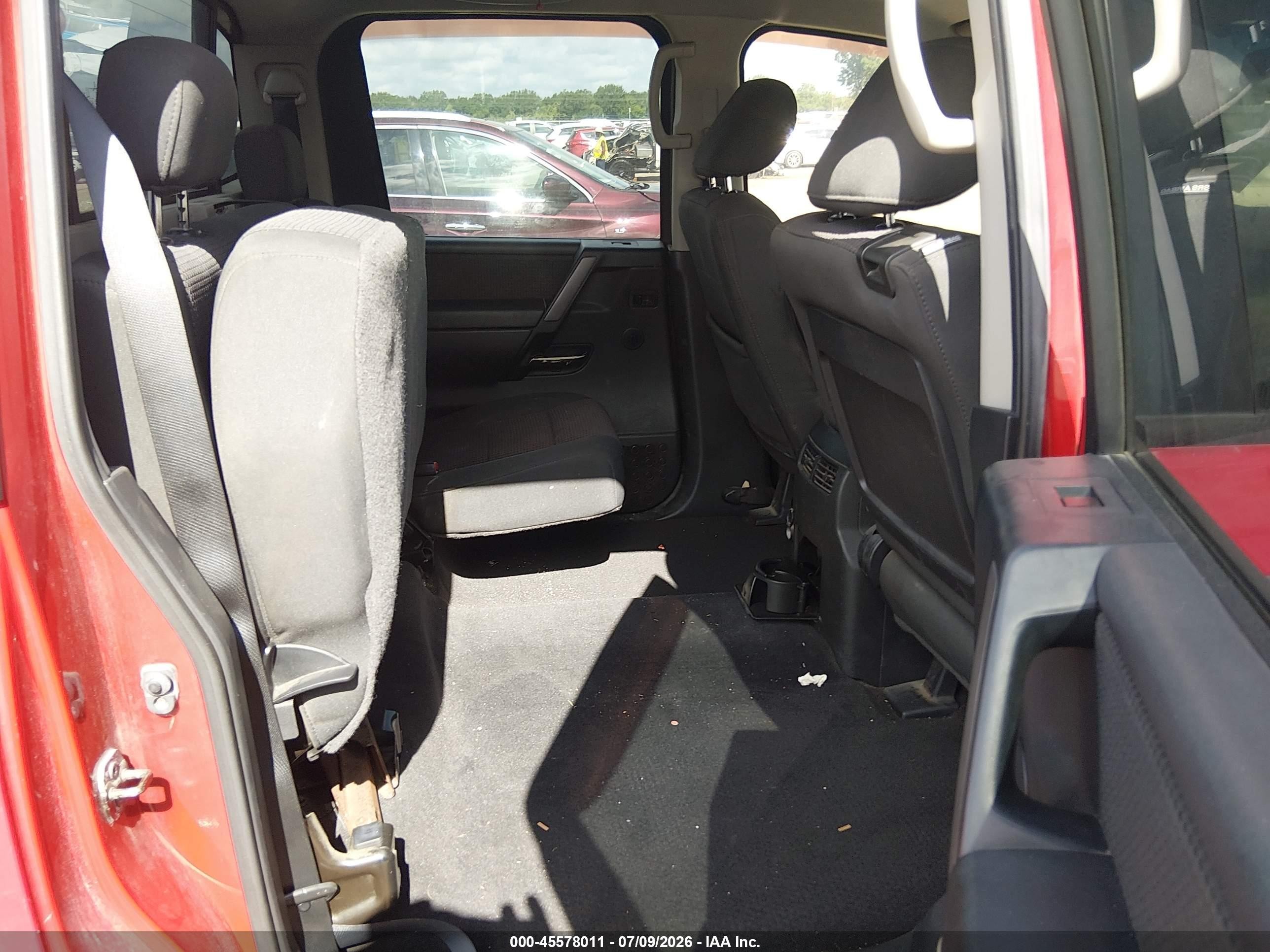 2011 Nissan Titan Sv Red vin: 1N6BA0ED3BN313192