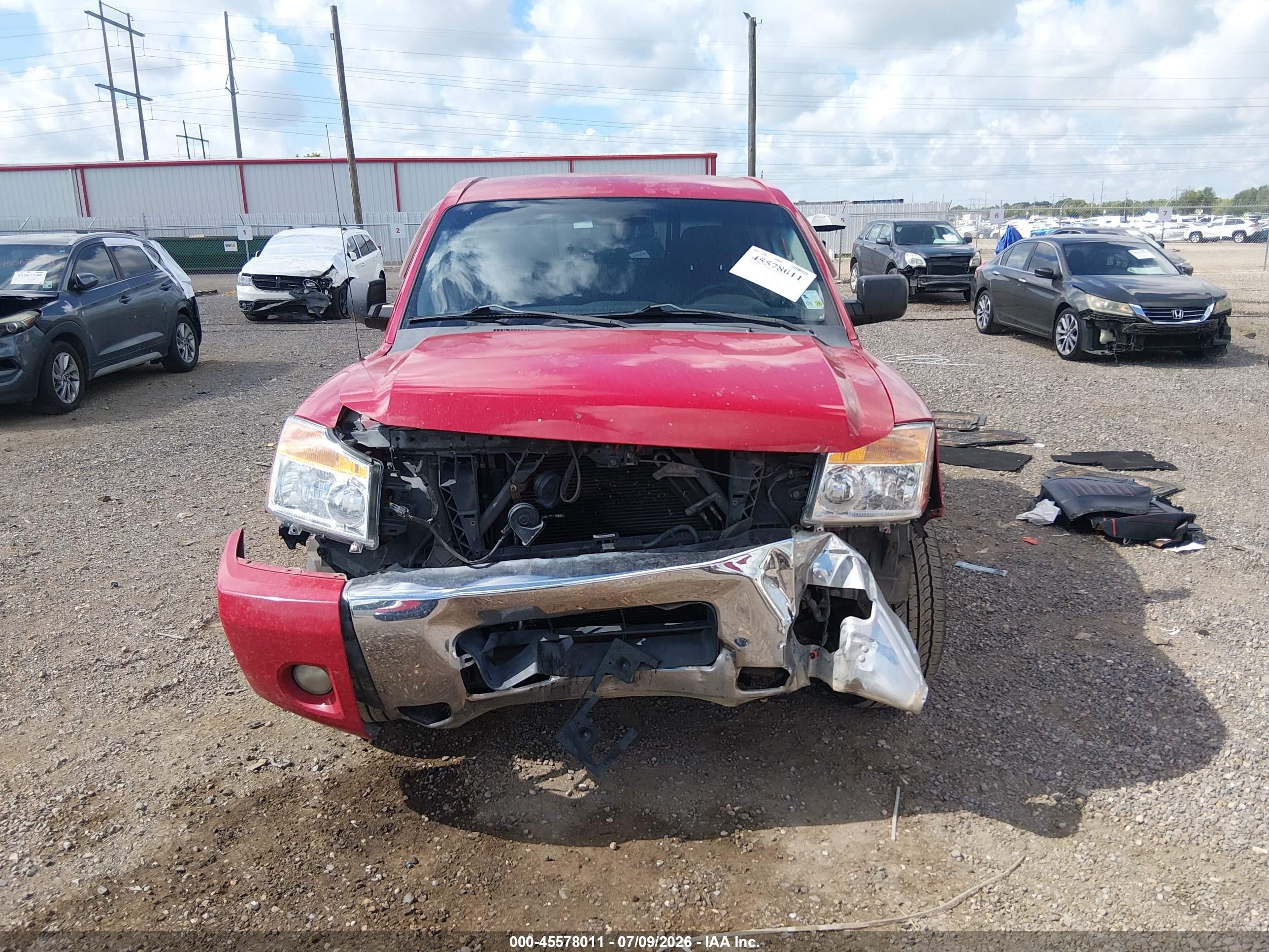 2011 Nissan Titan Sv Red vin: 1N6BA0ED3BN313192