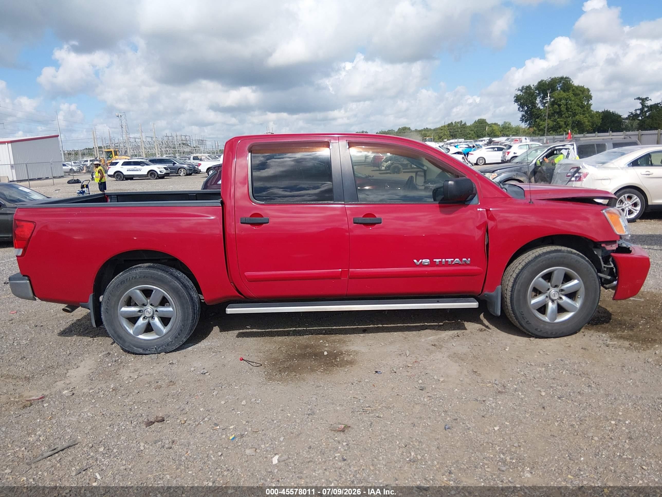 2011 Nissan Titan Sv Red vin: 1N6BA0ED3BN313192
