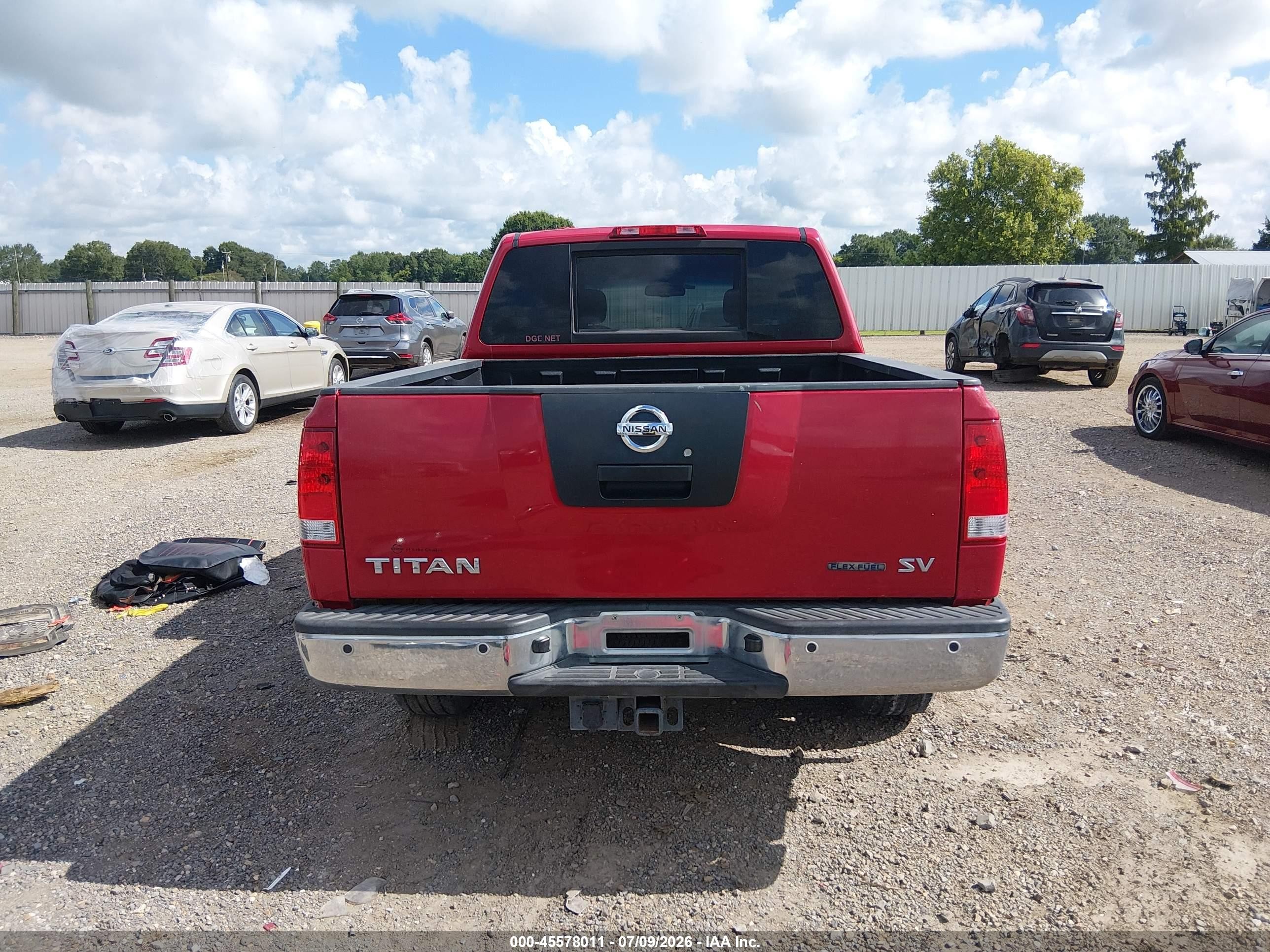 2011 Nissan Titan Sv Red vin: 1N6BA0ED3BN313192