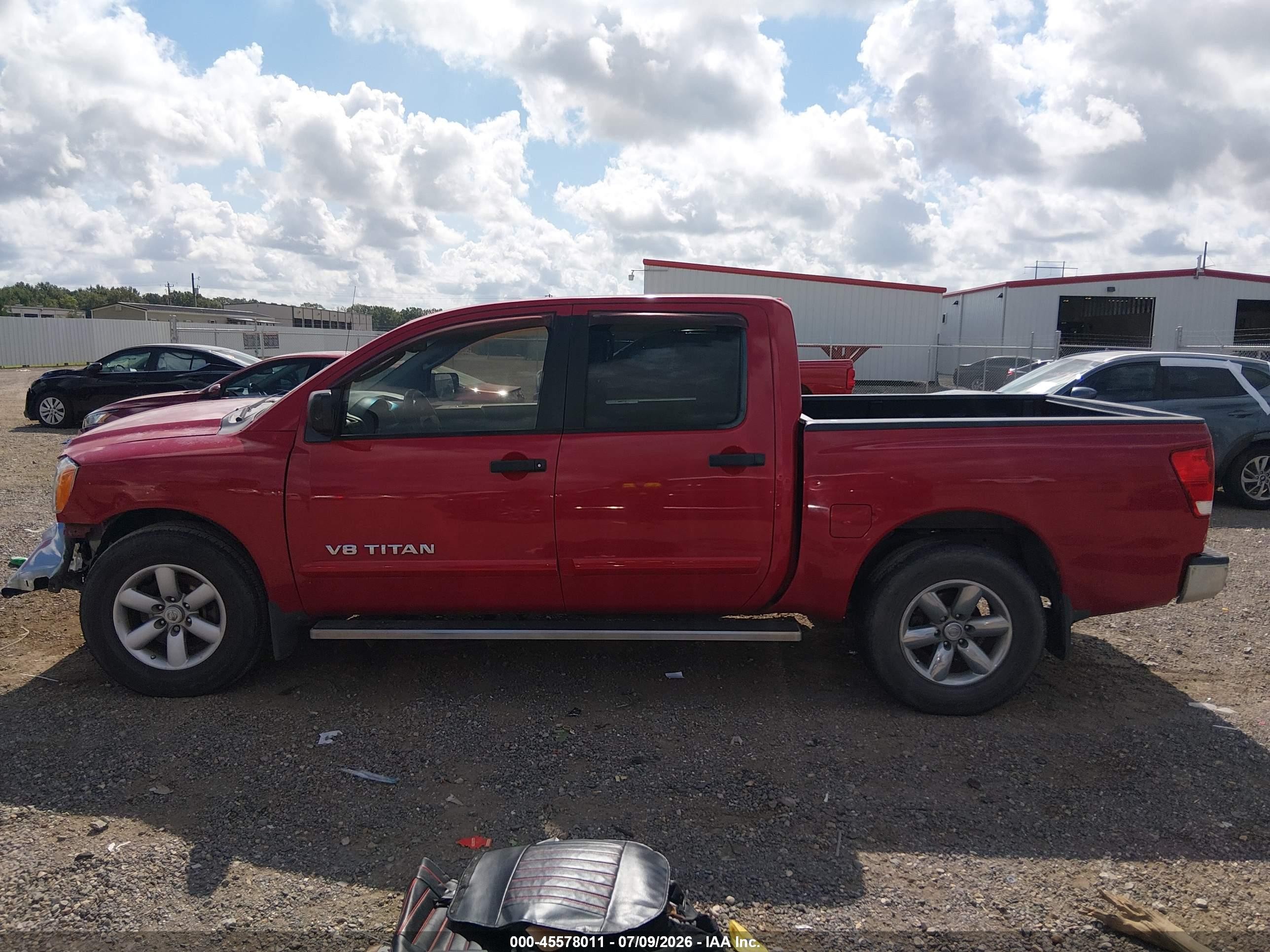 2011 Nissan Titan Sv Red vin: 1N6BA0ED3BN313192