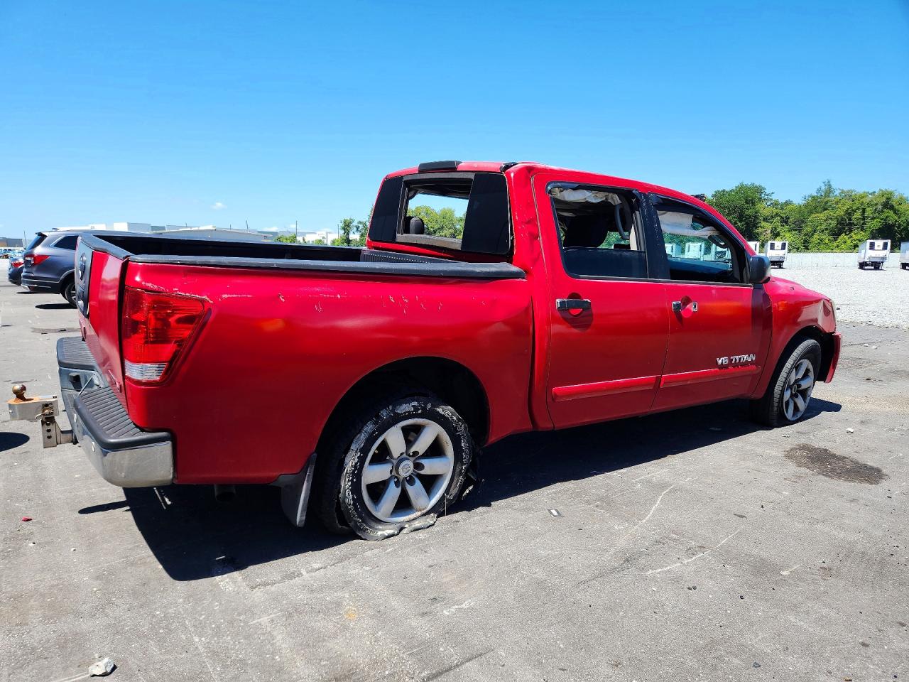 2011 Nissan Titan Sv Red vin: 1N6BA0ED4BN318269