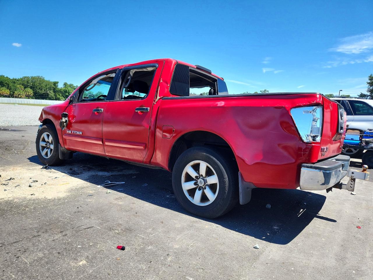 2011 Nissan Titan Sv Red vin: 1N6BA0ED4BN318269