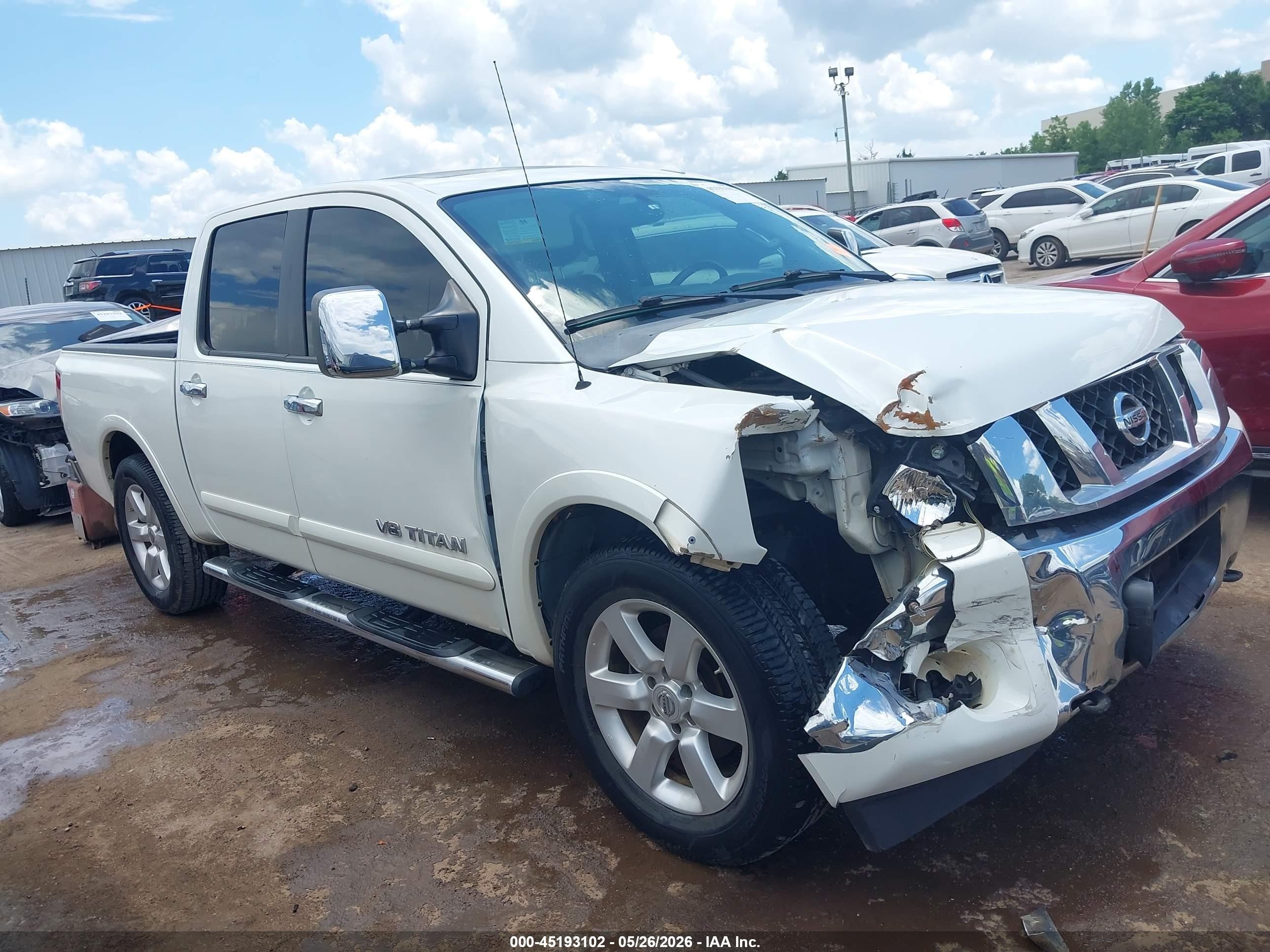 2014 Nissan Titan Sl White vin: 1N6BA0ED4EN516483