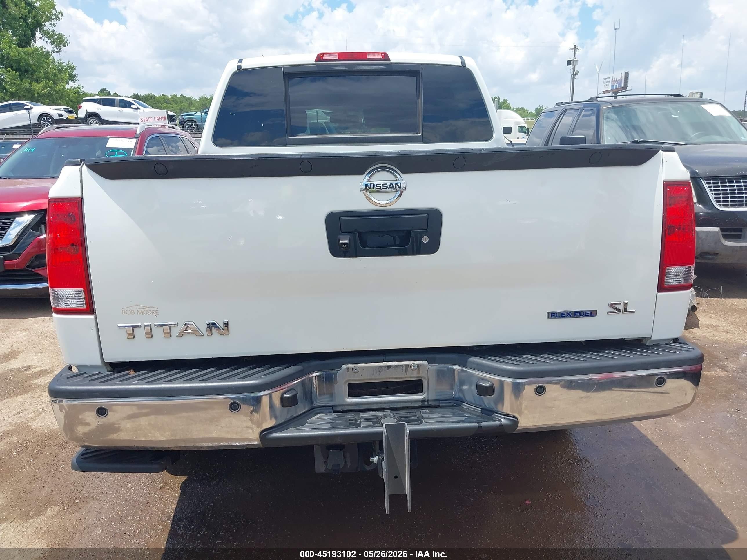 2014 Nissan Titan Sl White vin: 1N6BA0ED4EN516483